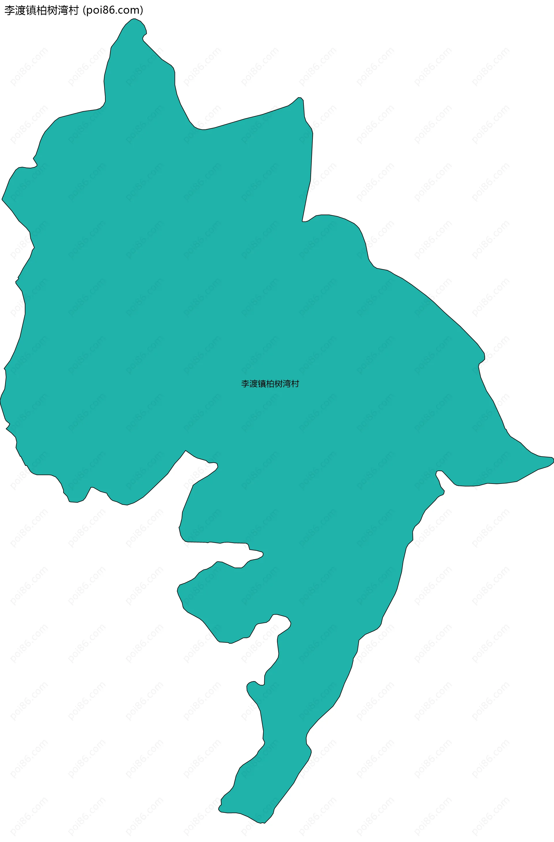 李渡镇柏树湾村边界地图