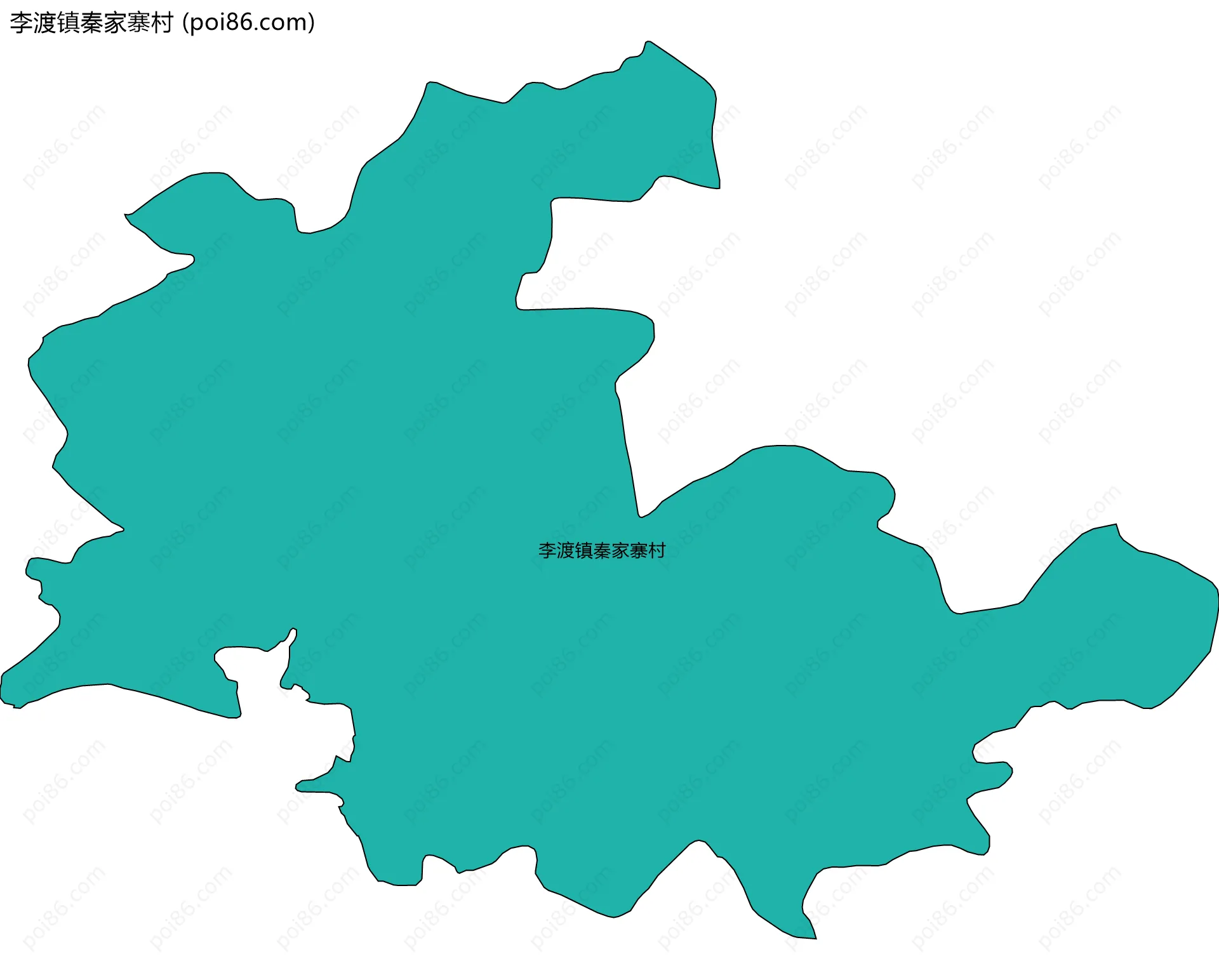 李渡镇秦家寨村边界地图