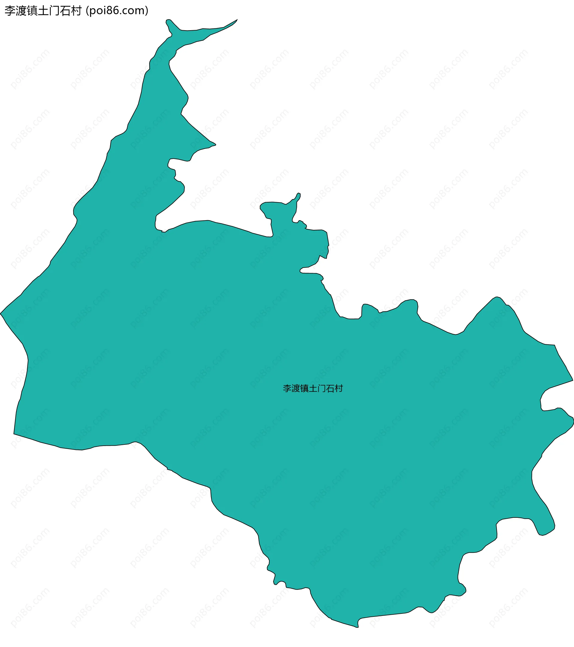 李渡镇土门石村边界地图