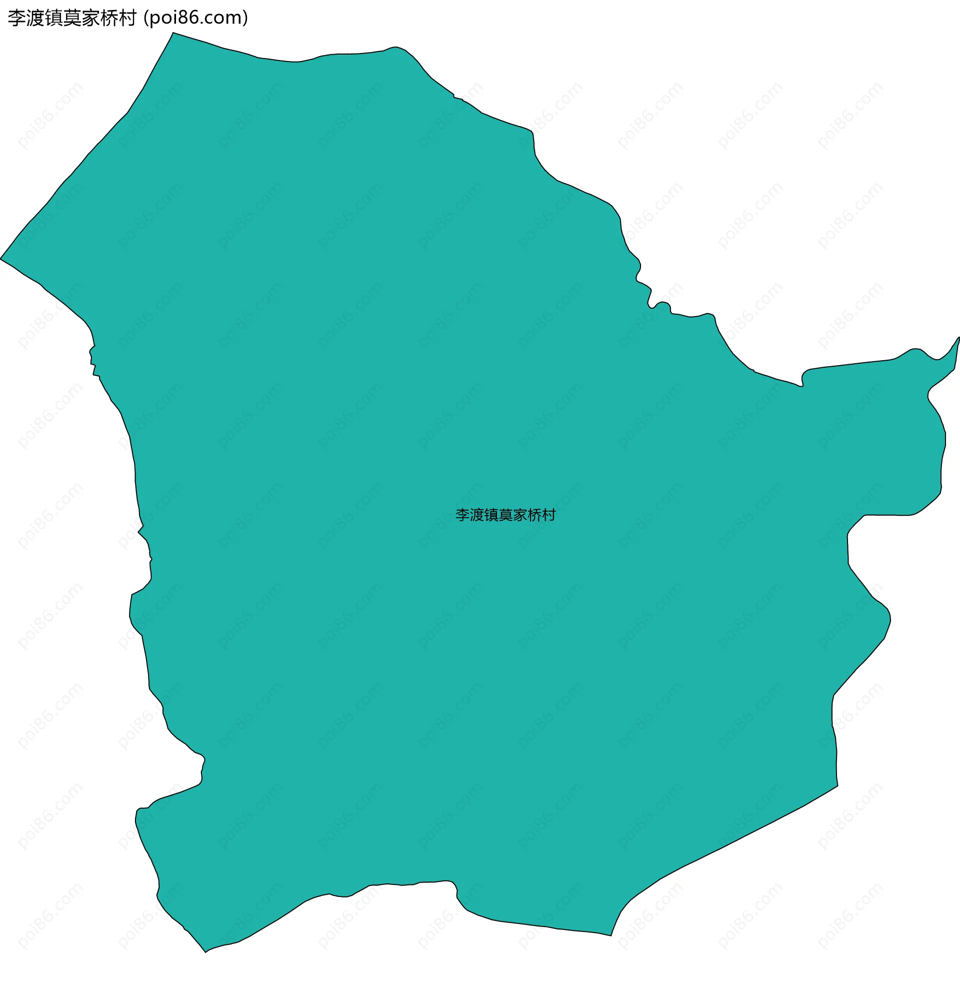 李渡镇莫家桥村边界地图