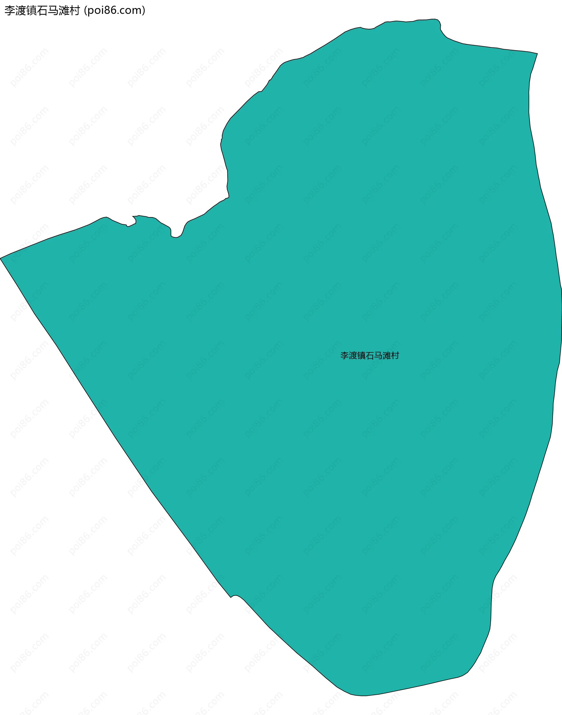 李渡镇石马滩村边界地图
