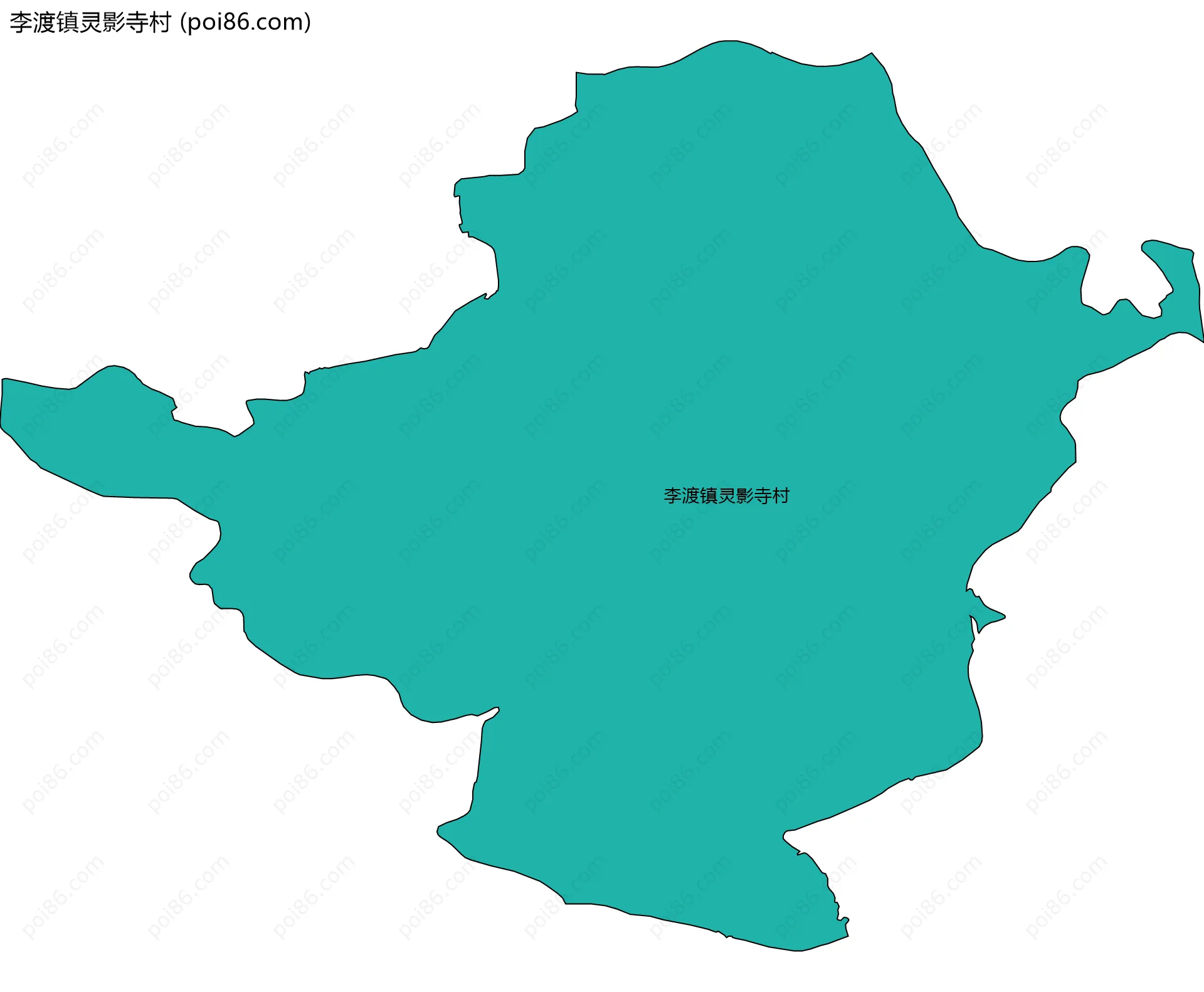 李渡镇灵影寺村边界地图