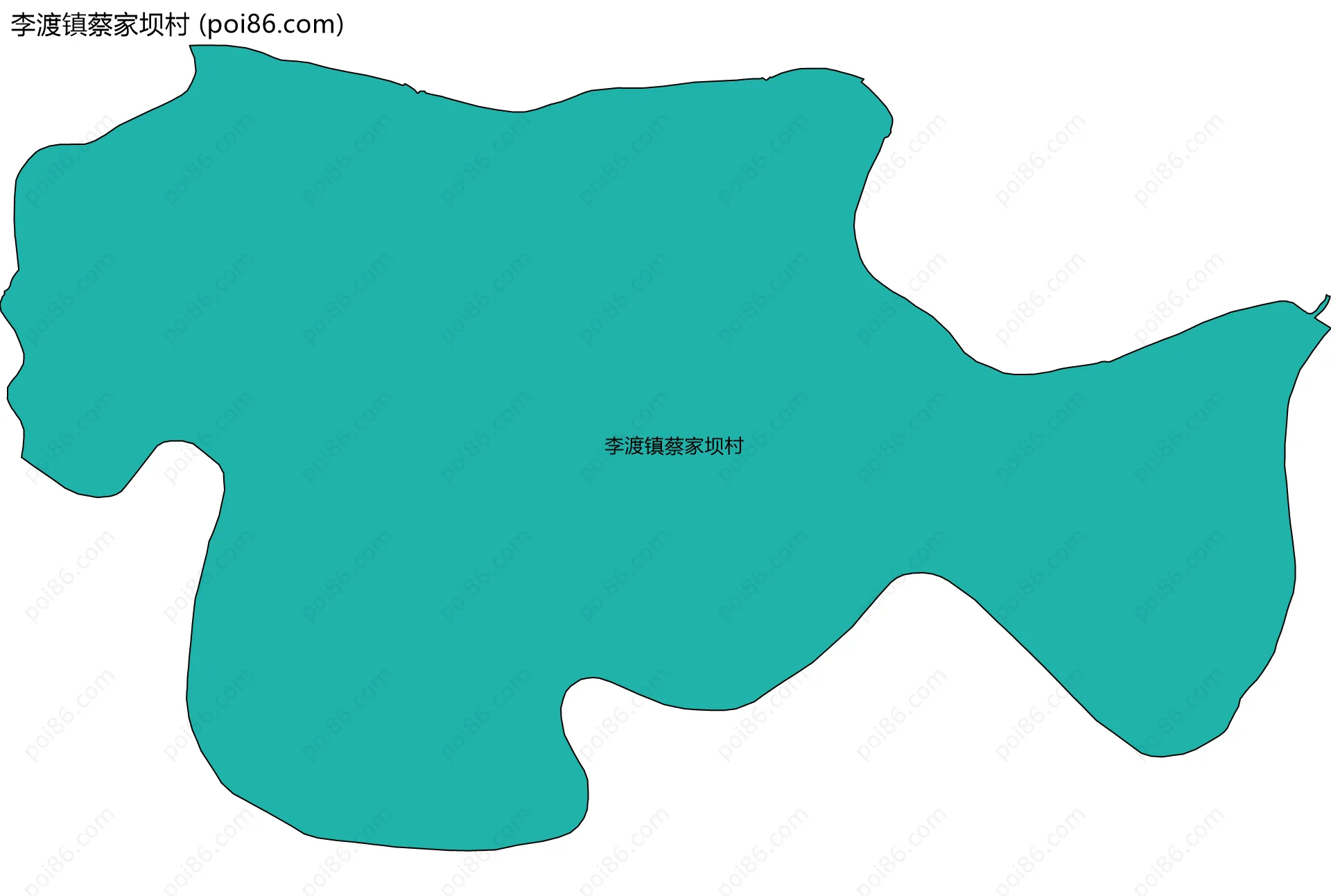 李渡镇蔡家坝村边界地图