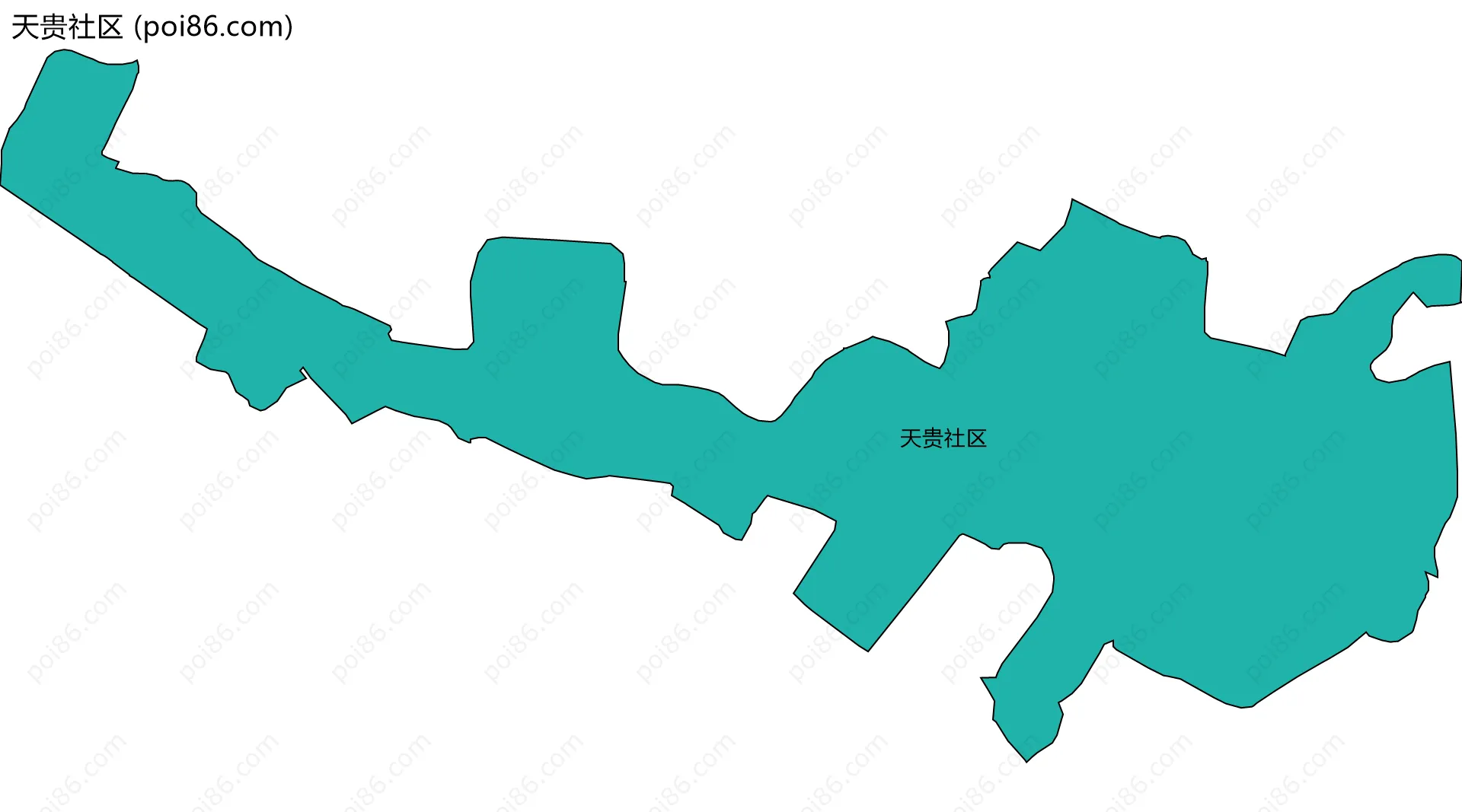 天贵社区边界地图