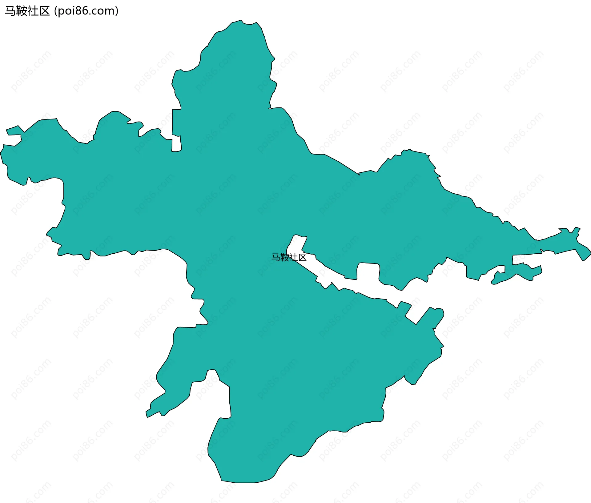 马鞍社区边界地图