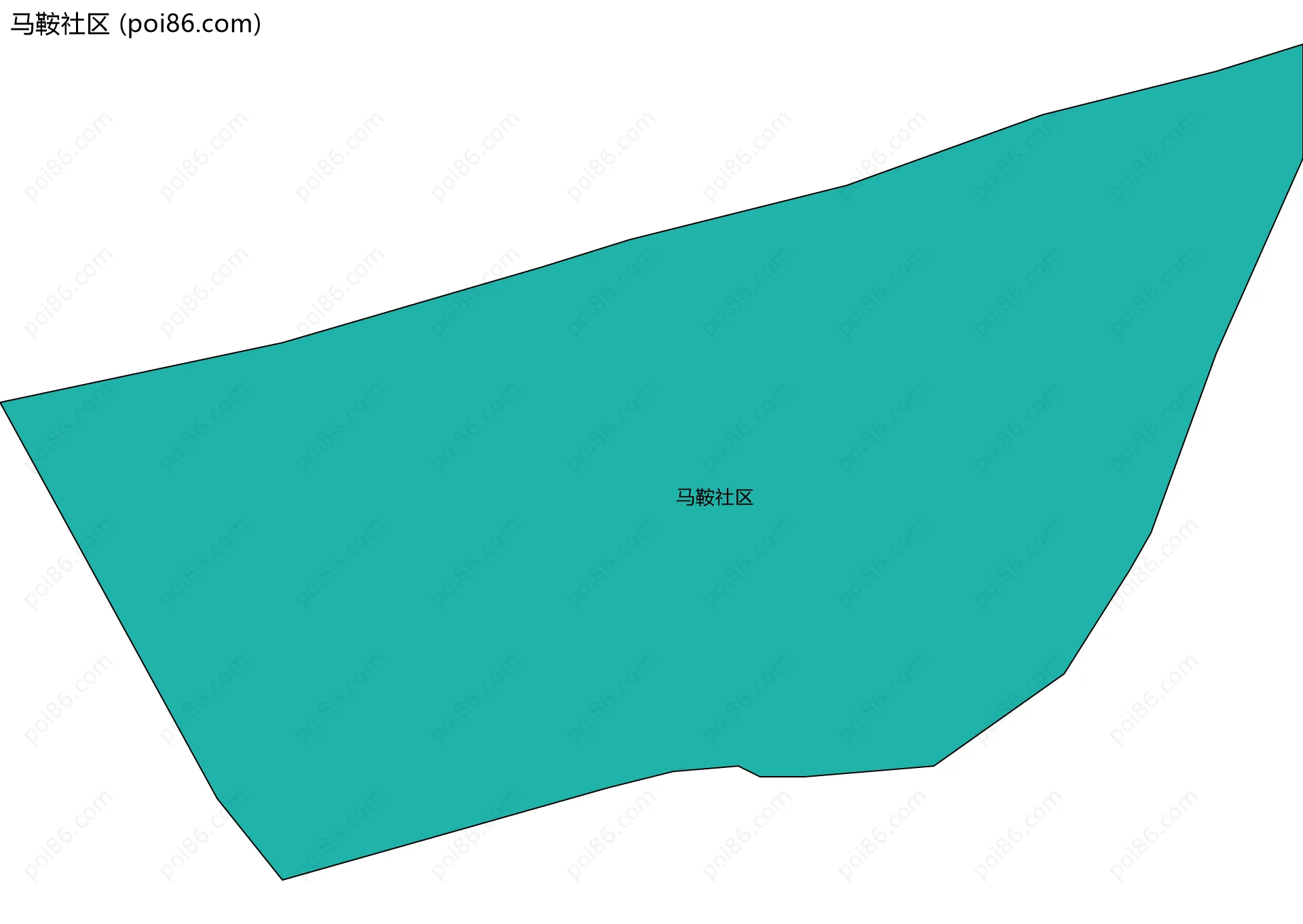 马鞍社区边界地图