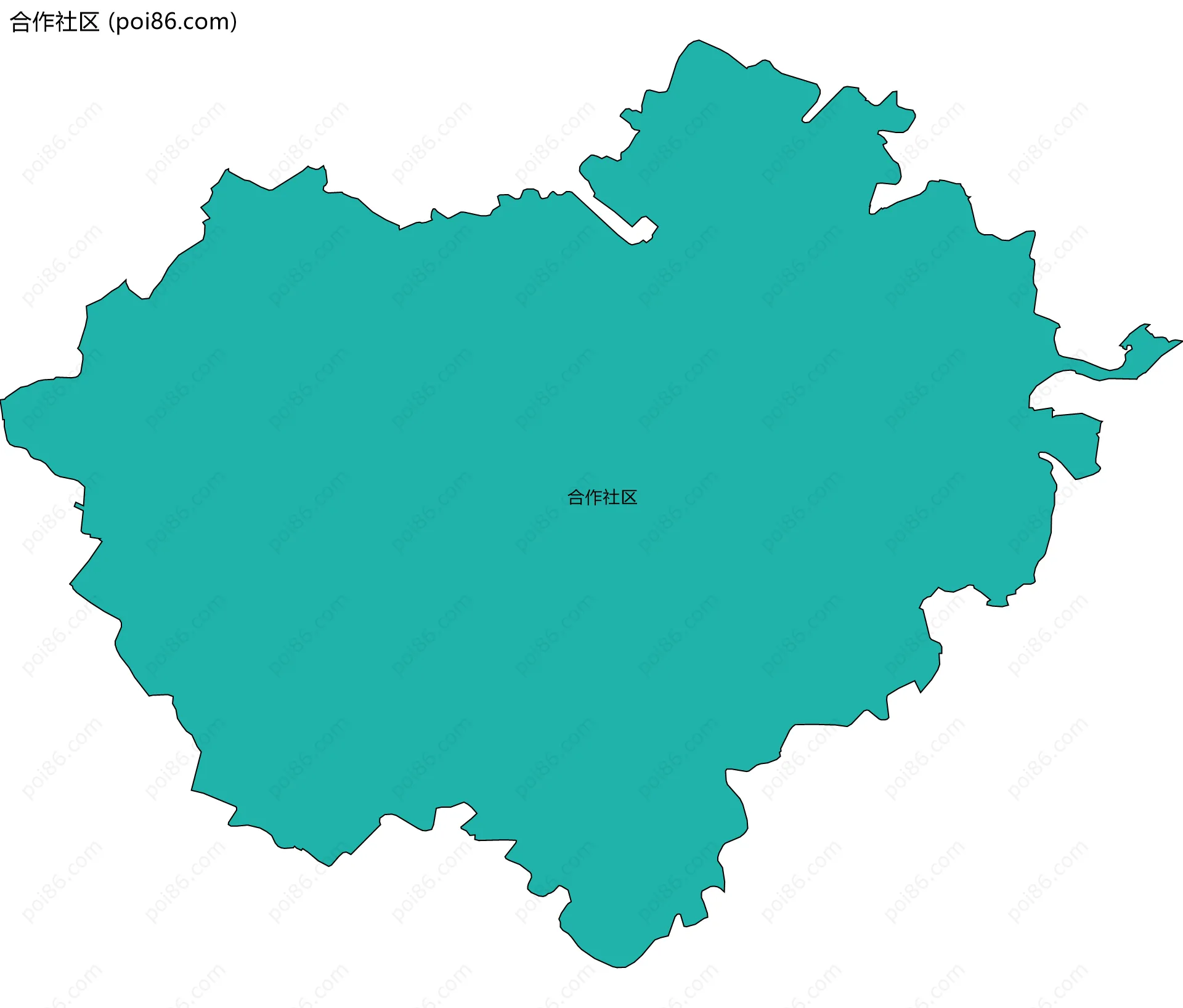 合作社区边界地图