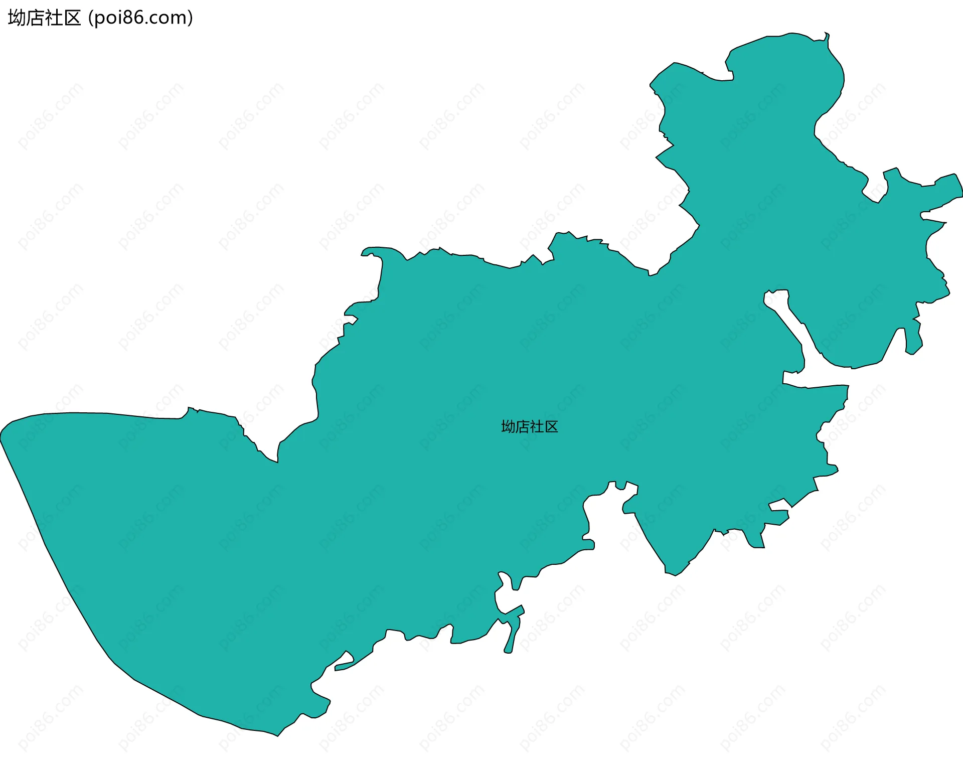 坳店社区边界地图