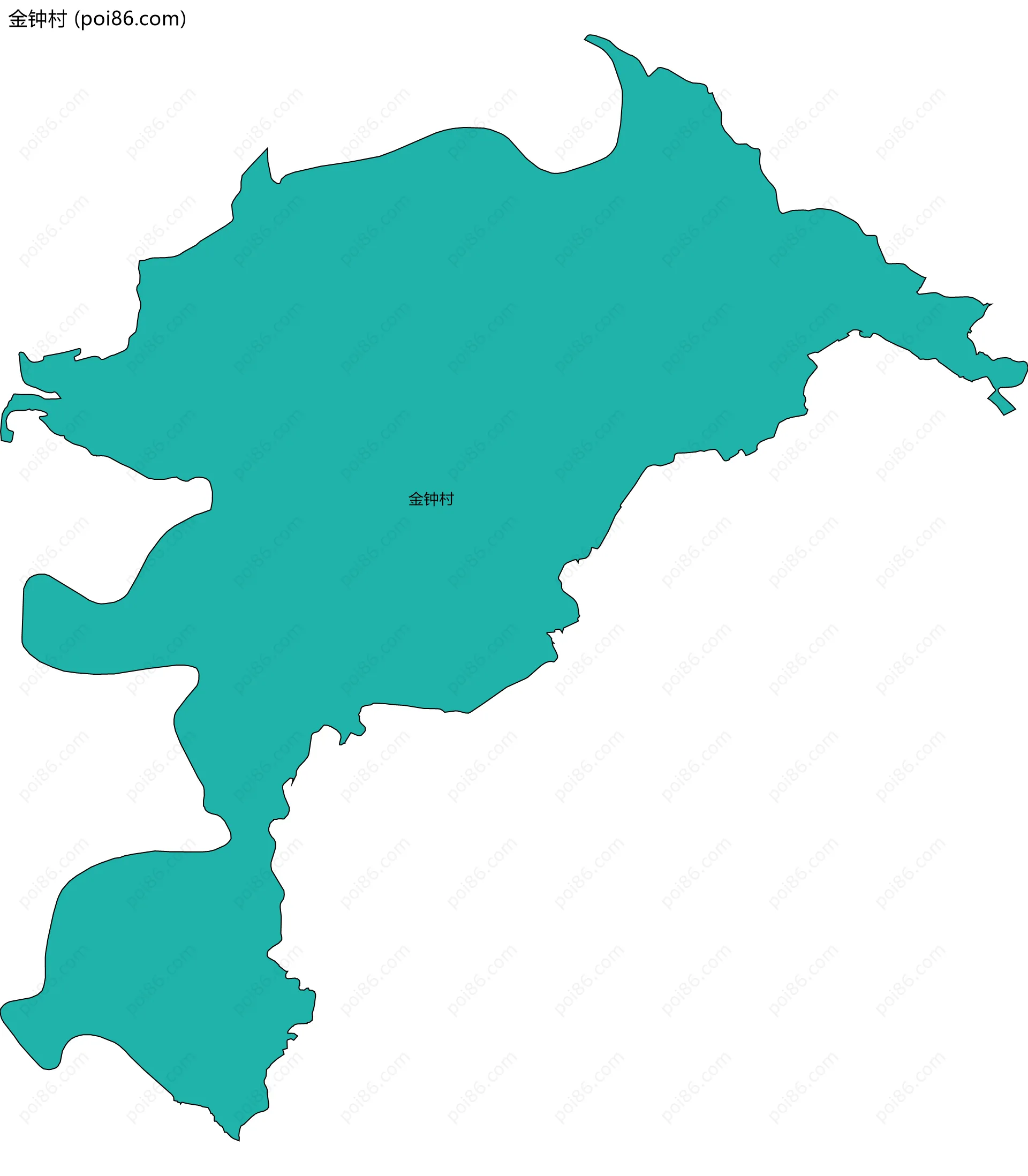 金钟村边界地图