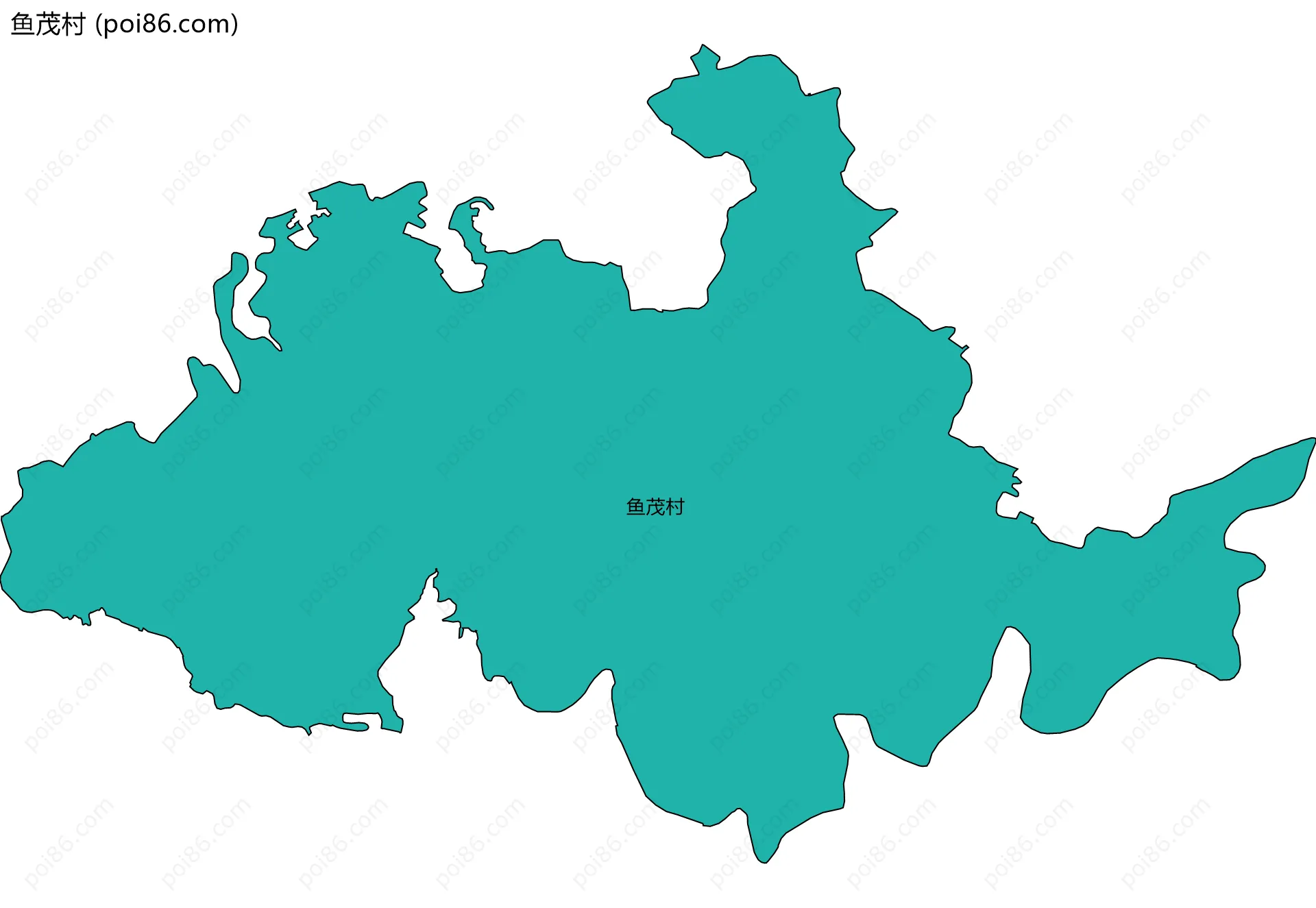 鱼茂村边界地图