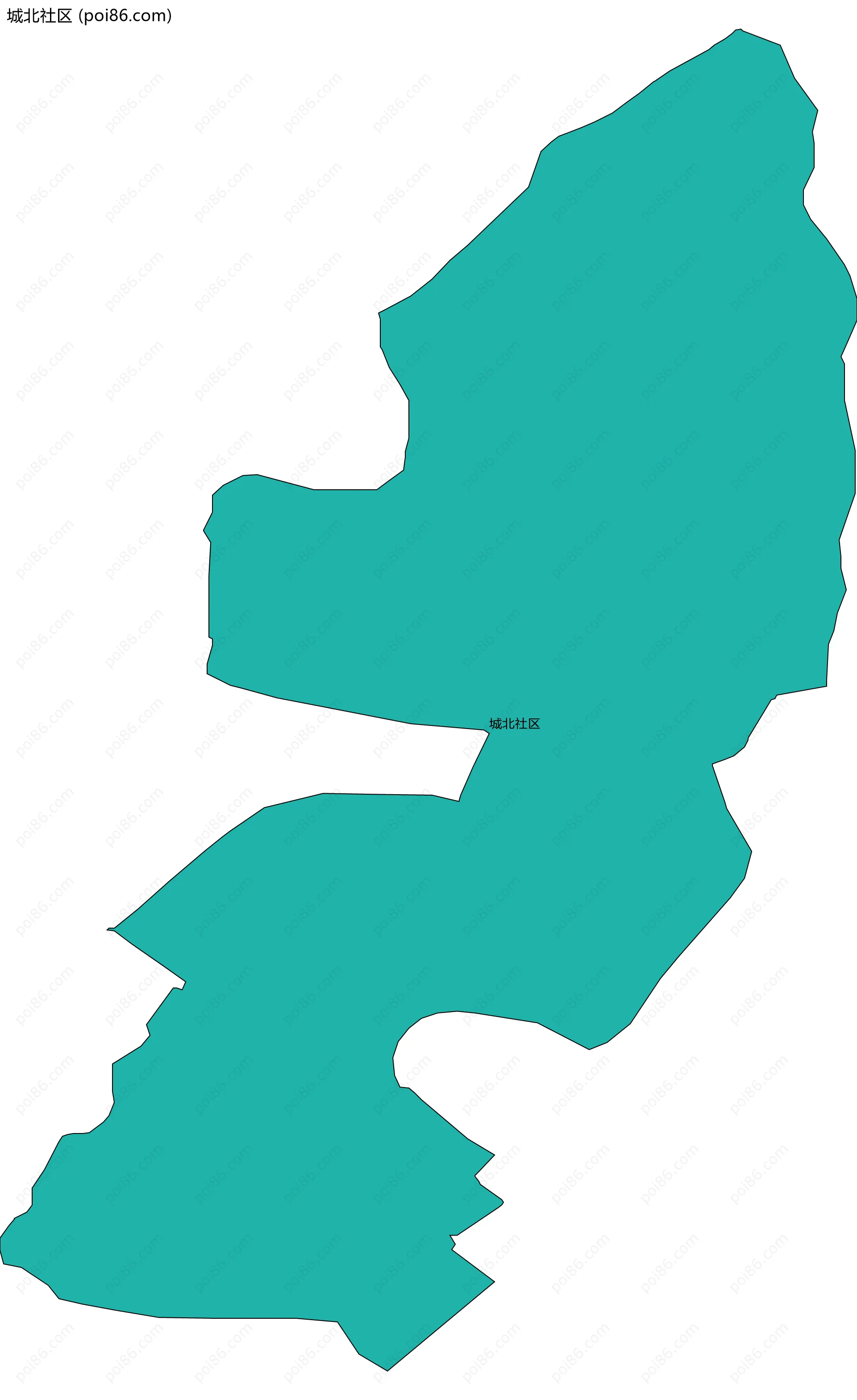 城北社区边界地图