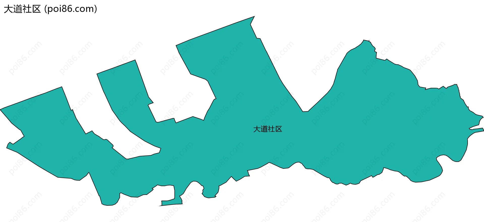 大道社区边界地图