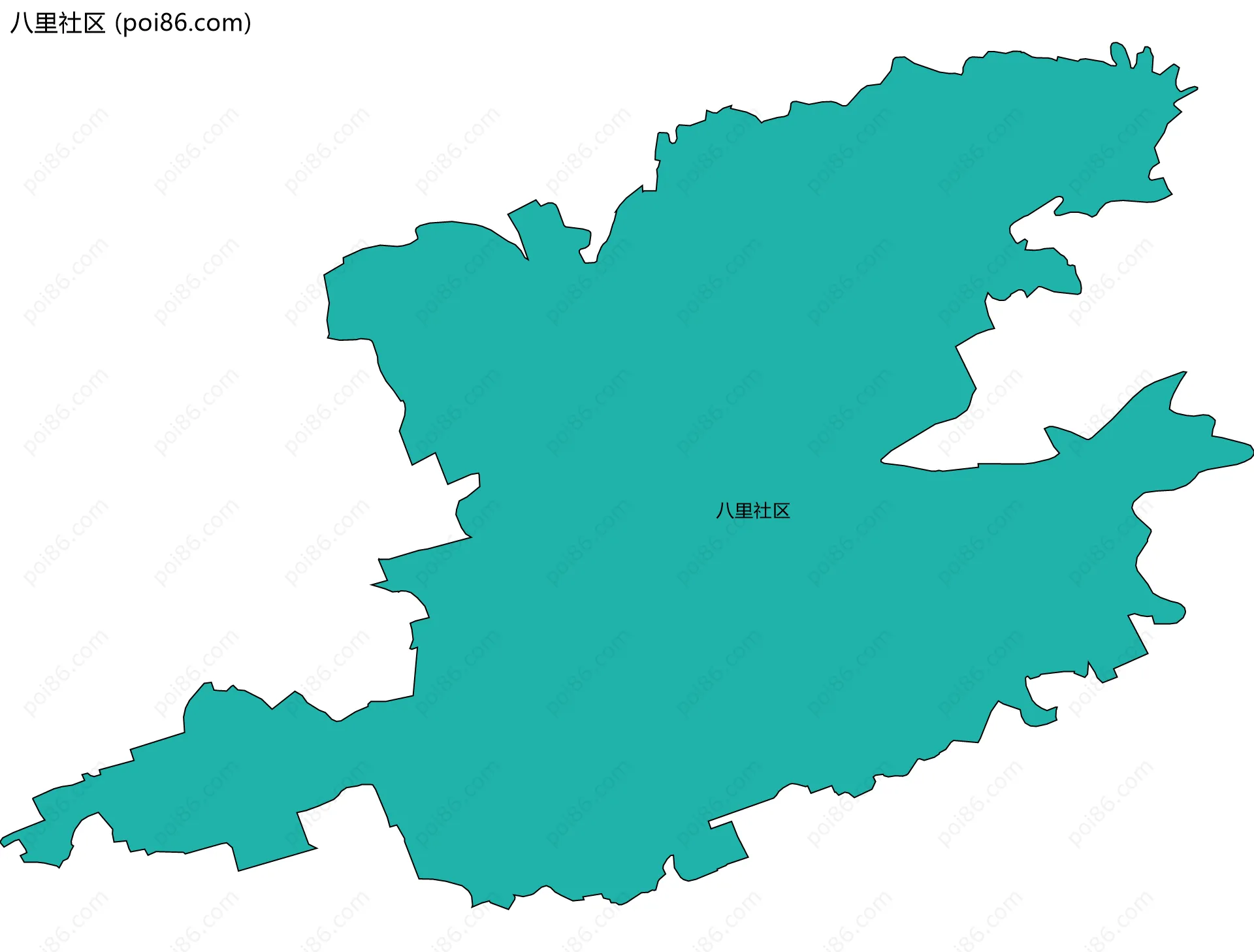 八里社区边界地图