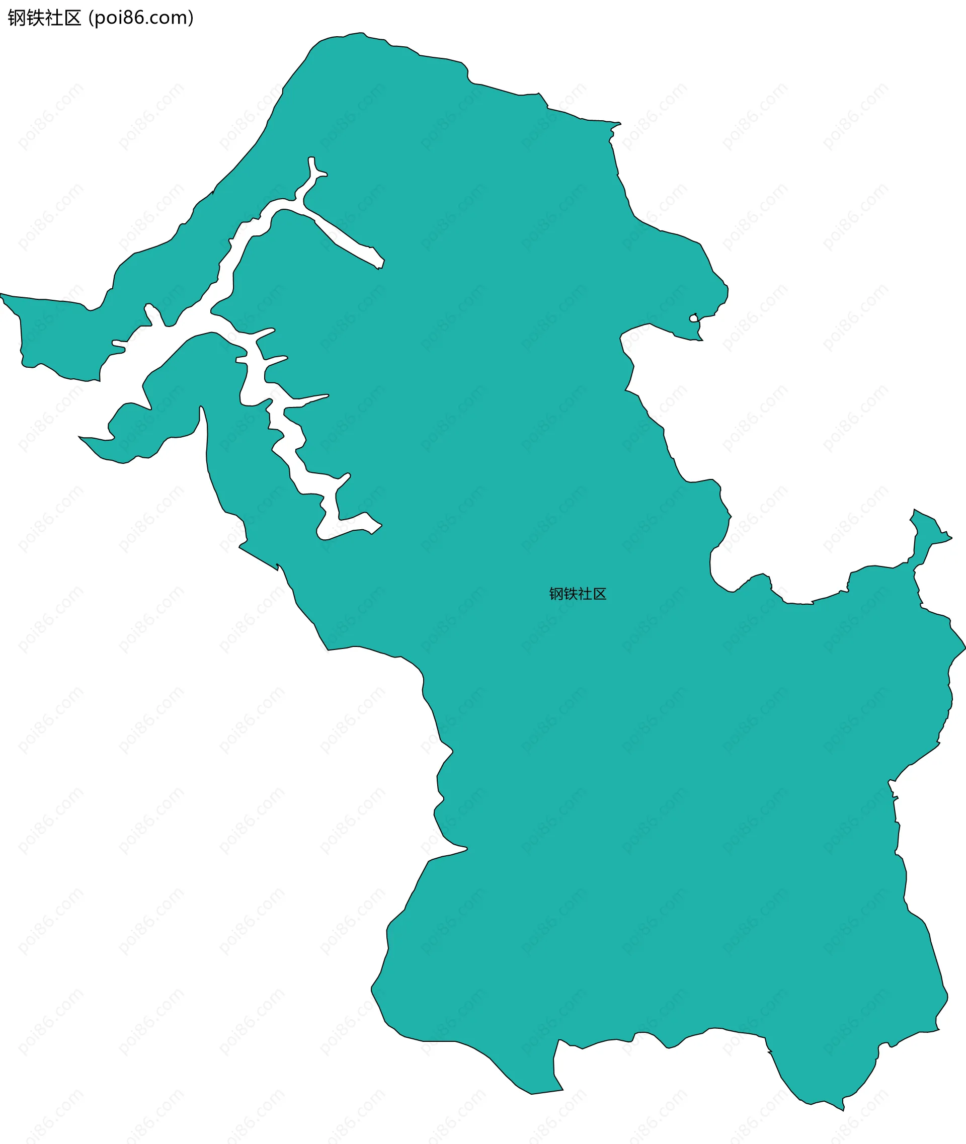 钢铁社区边界地图