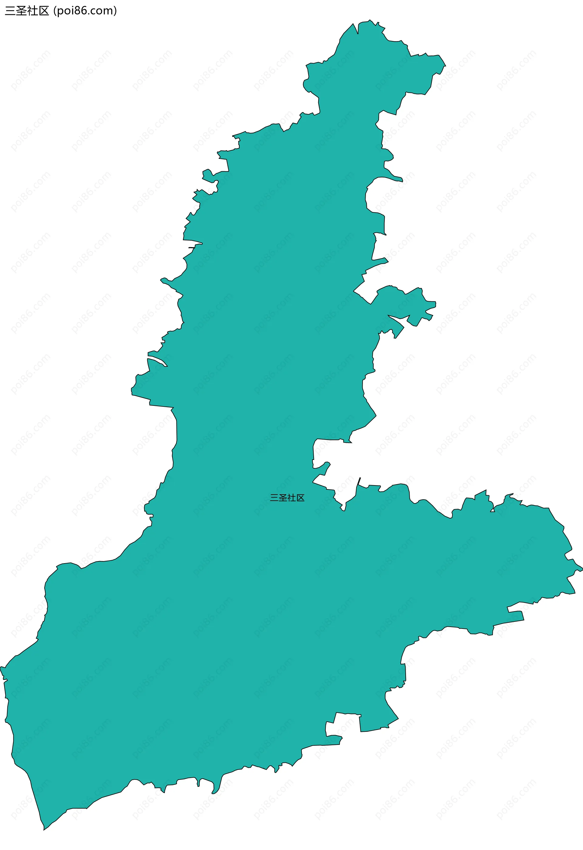 三圣社区边界地图