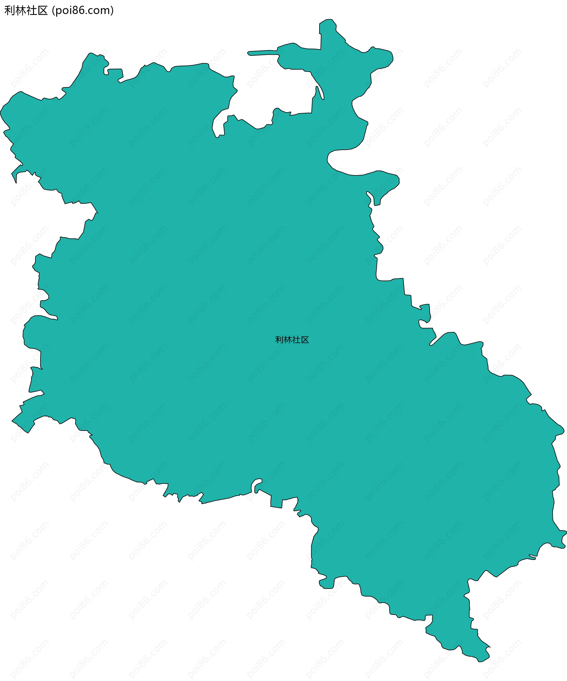 利林社区边界地图