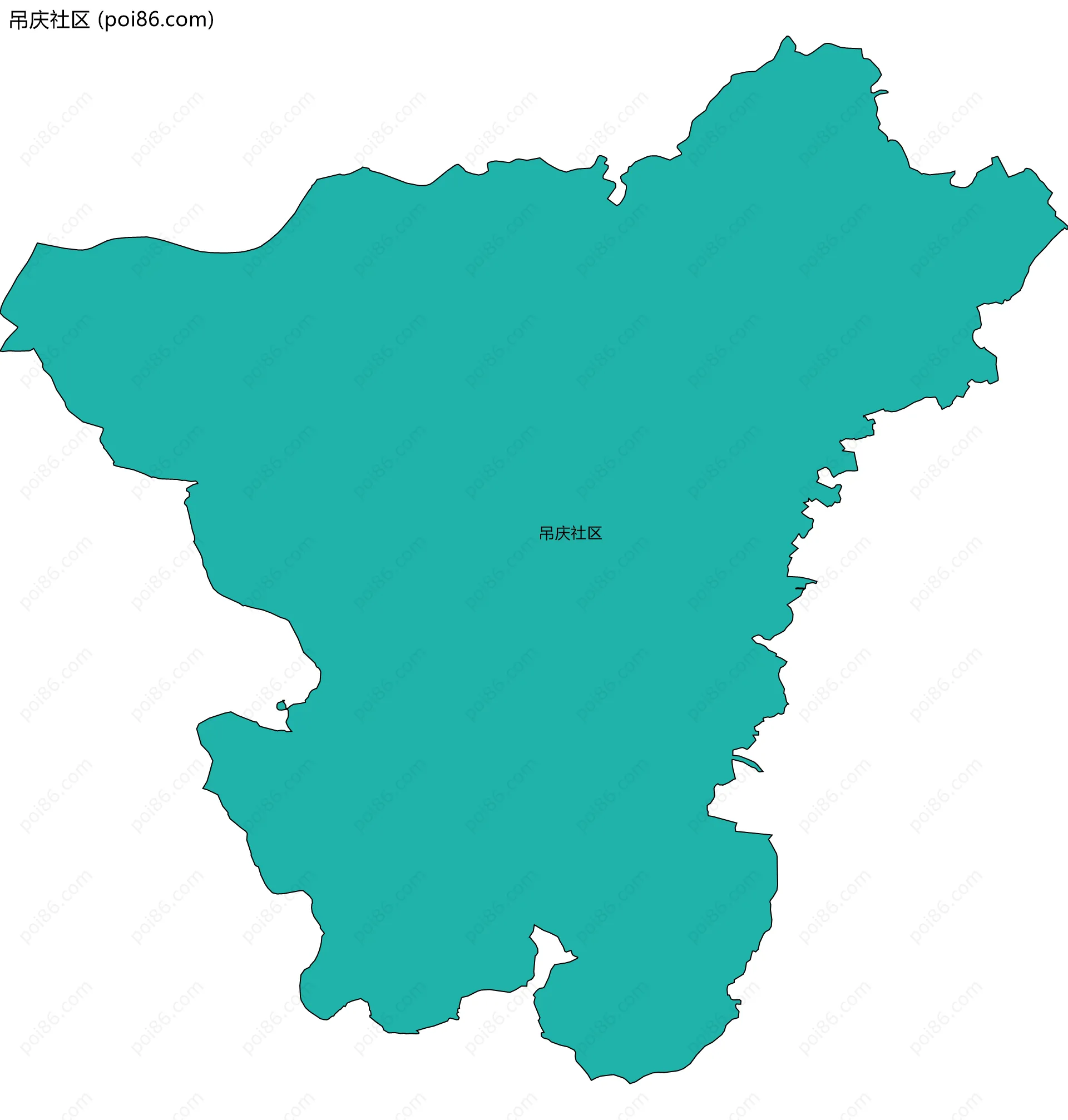 吊庆社区边界地图
