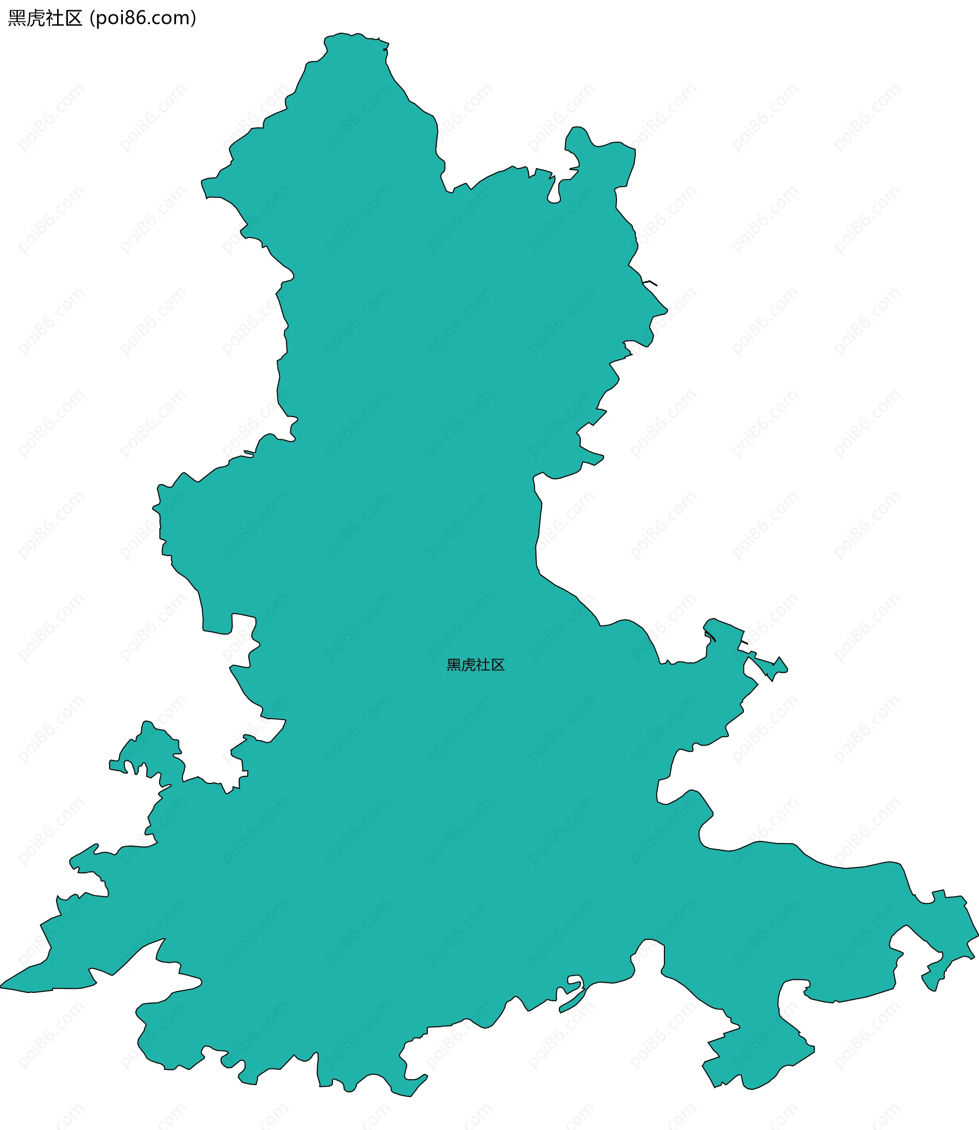 黑虎社区边界地图