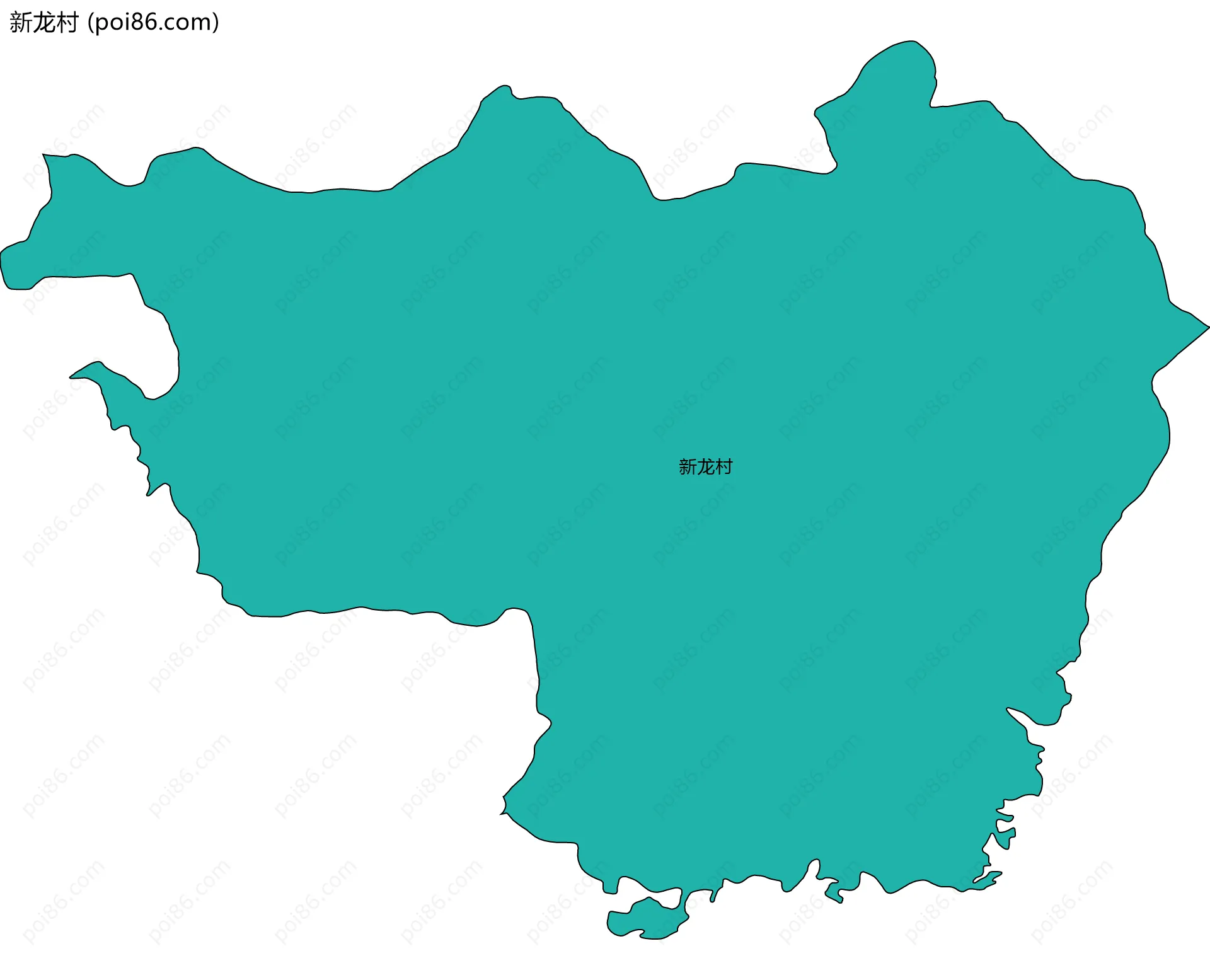新龙村边界地图