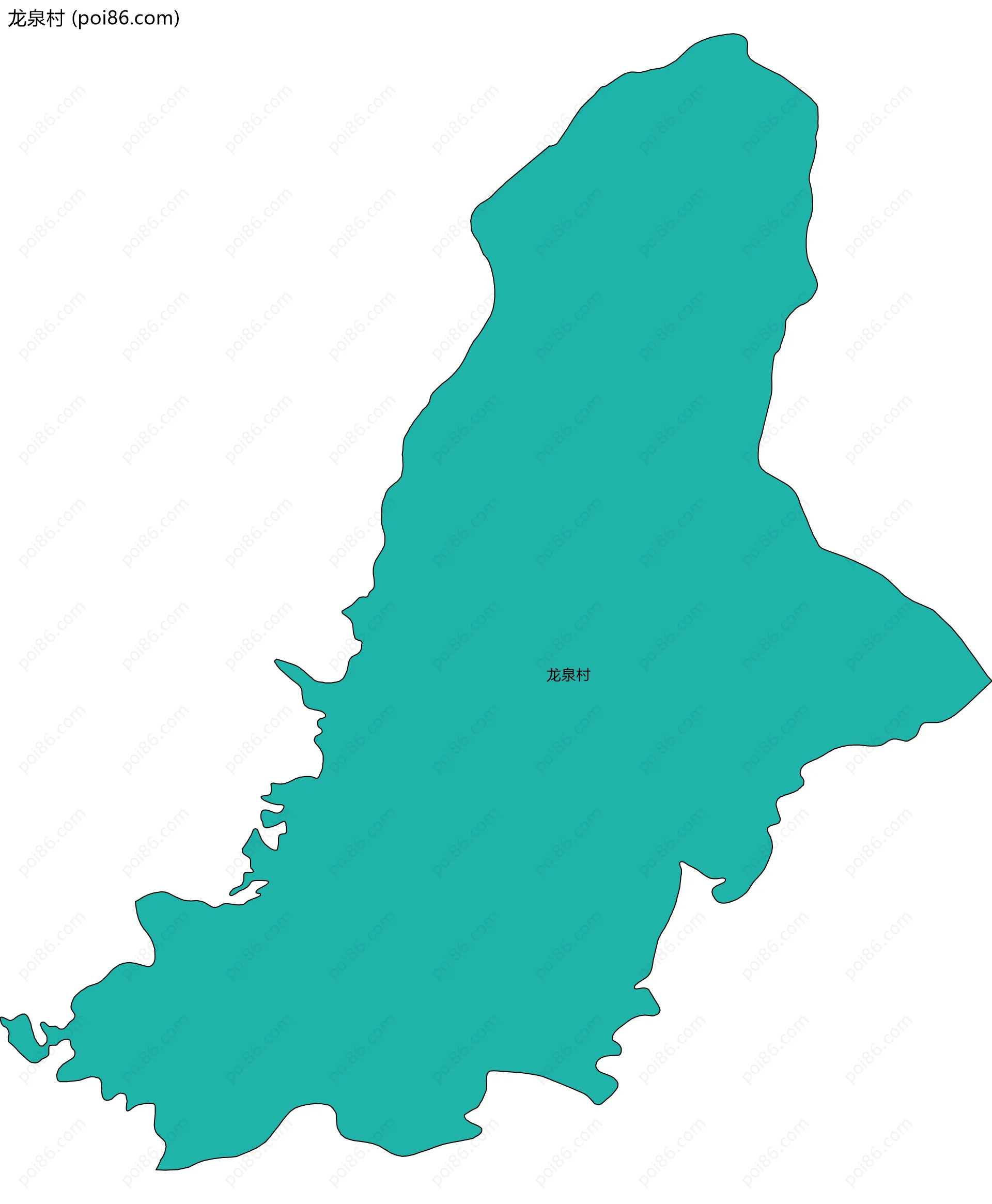 龙泉村边界地图