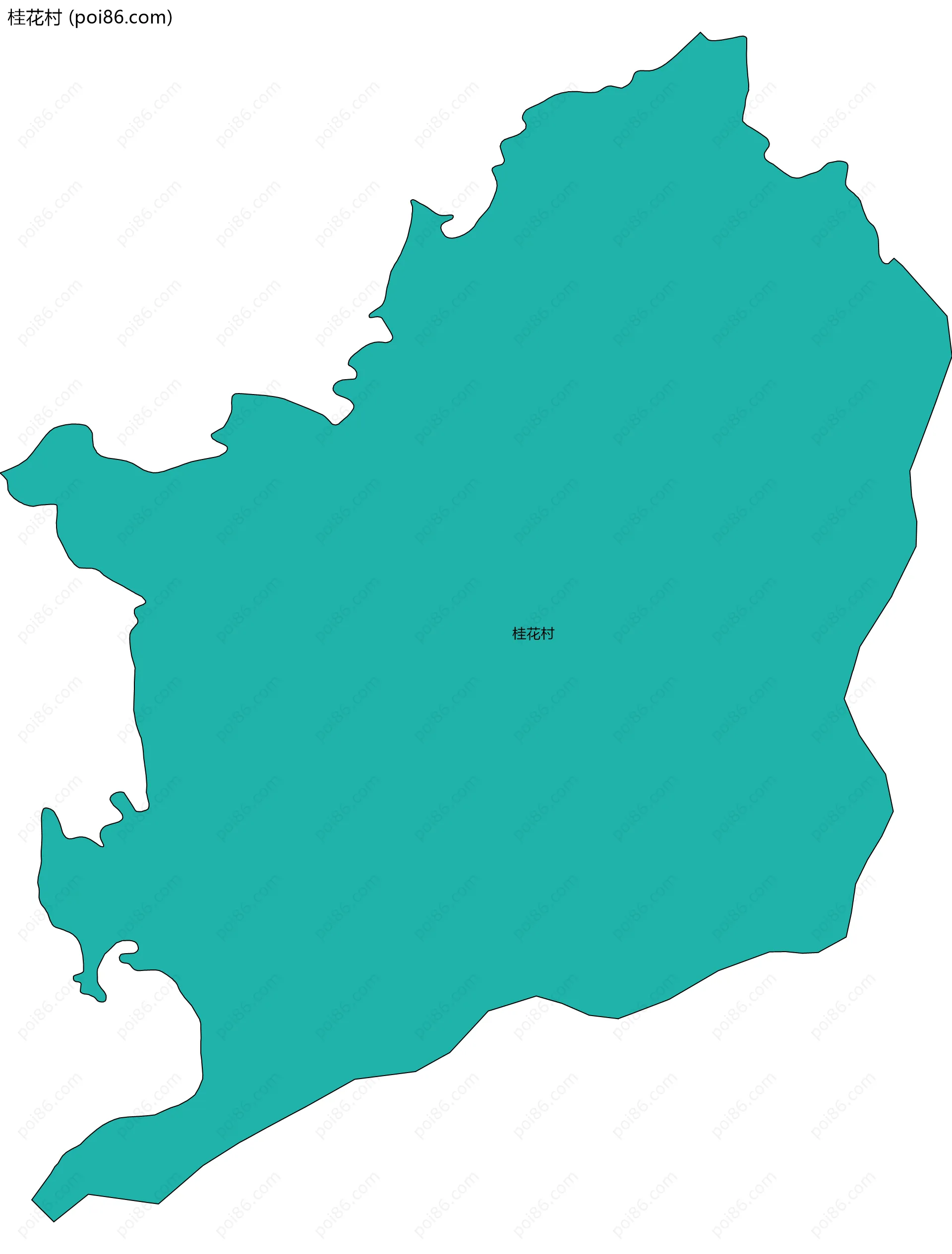 桂花村边界地图