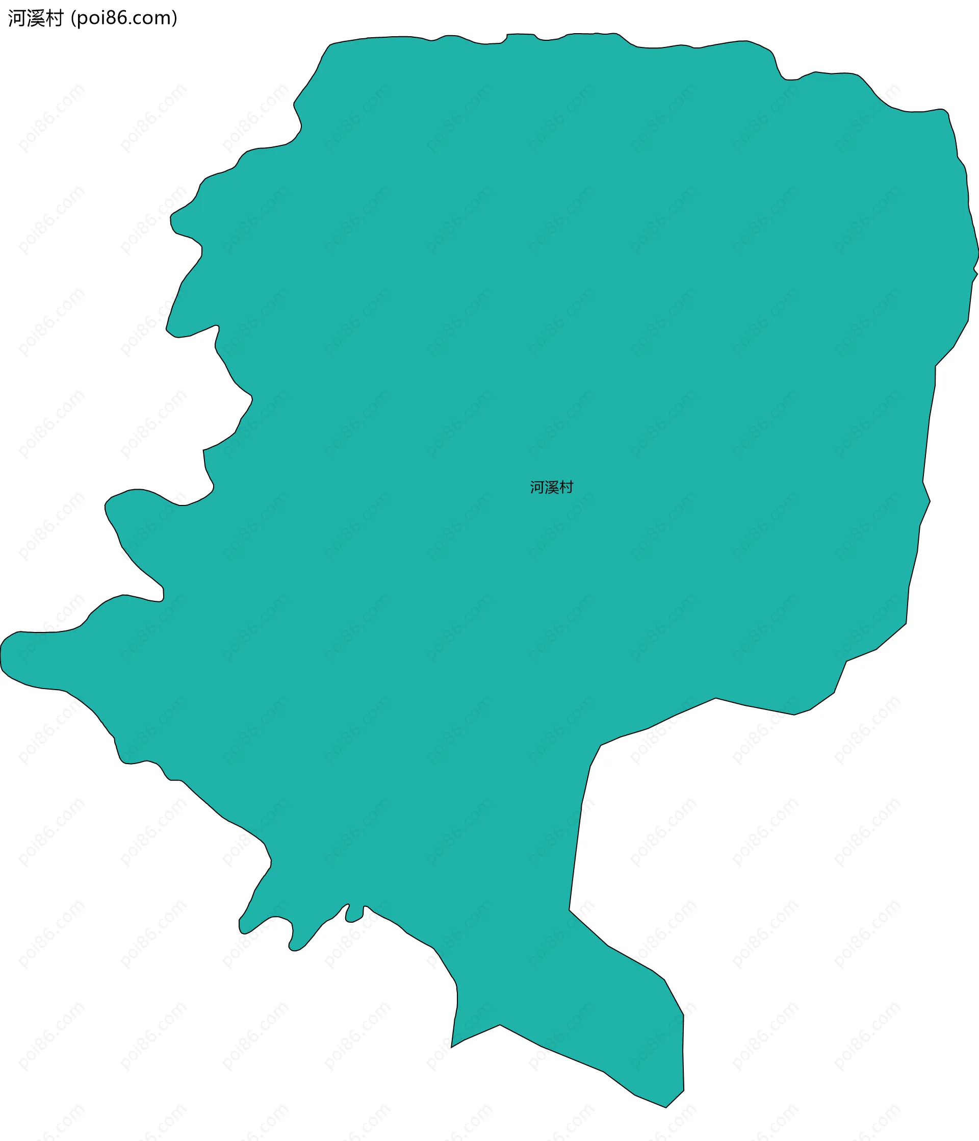 河溪村边界地图