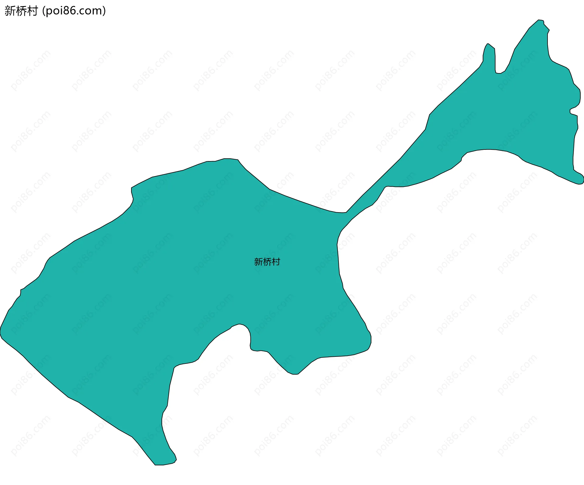 新桥村边界地图