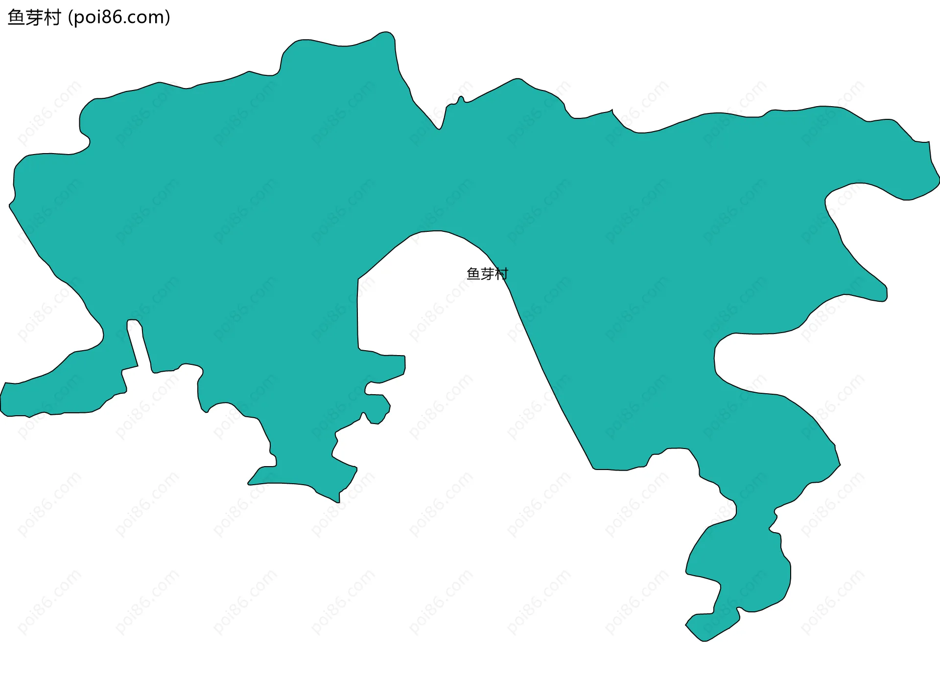 鱼芽村边界地图