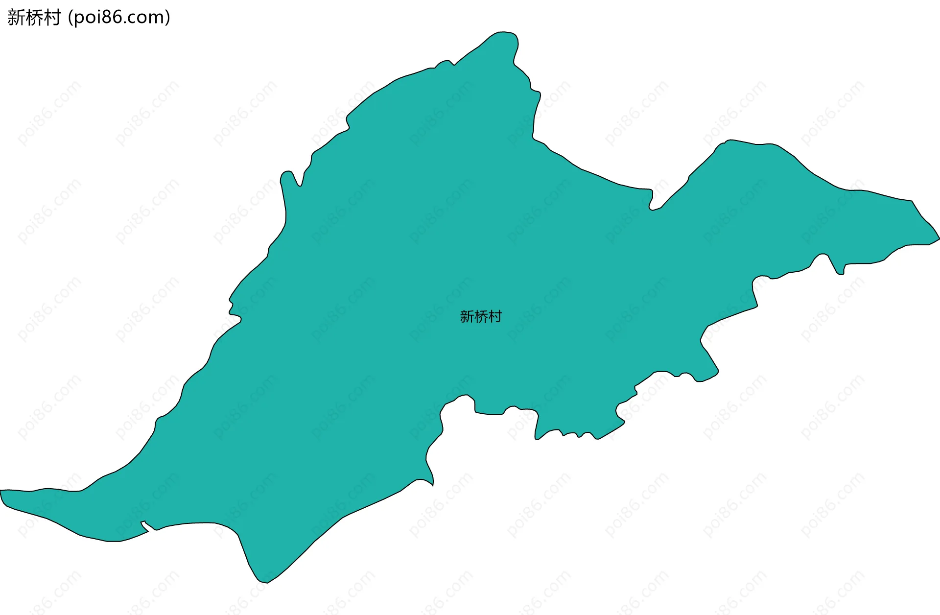 新桥村边界地图