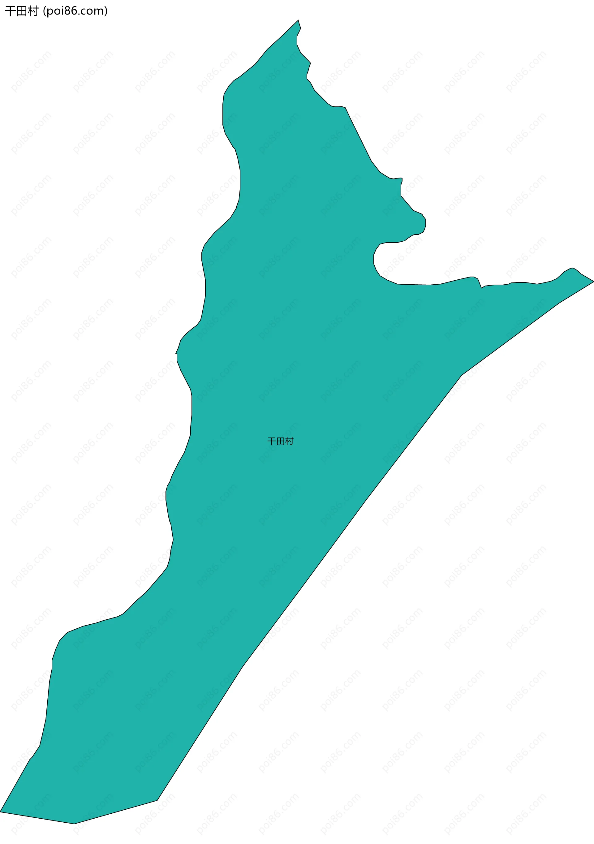 干田村边界地图