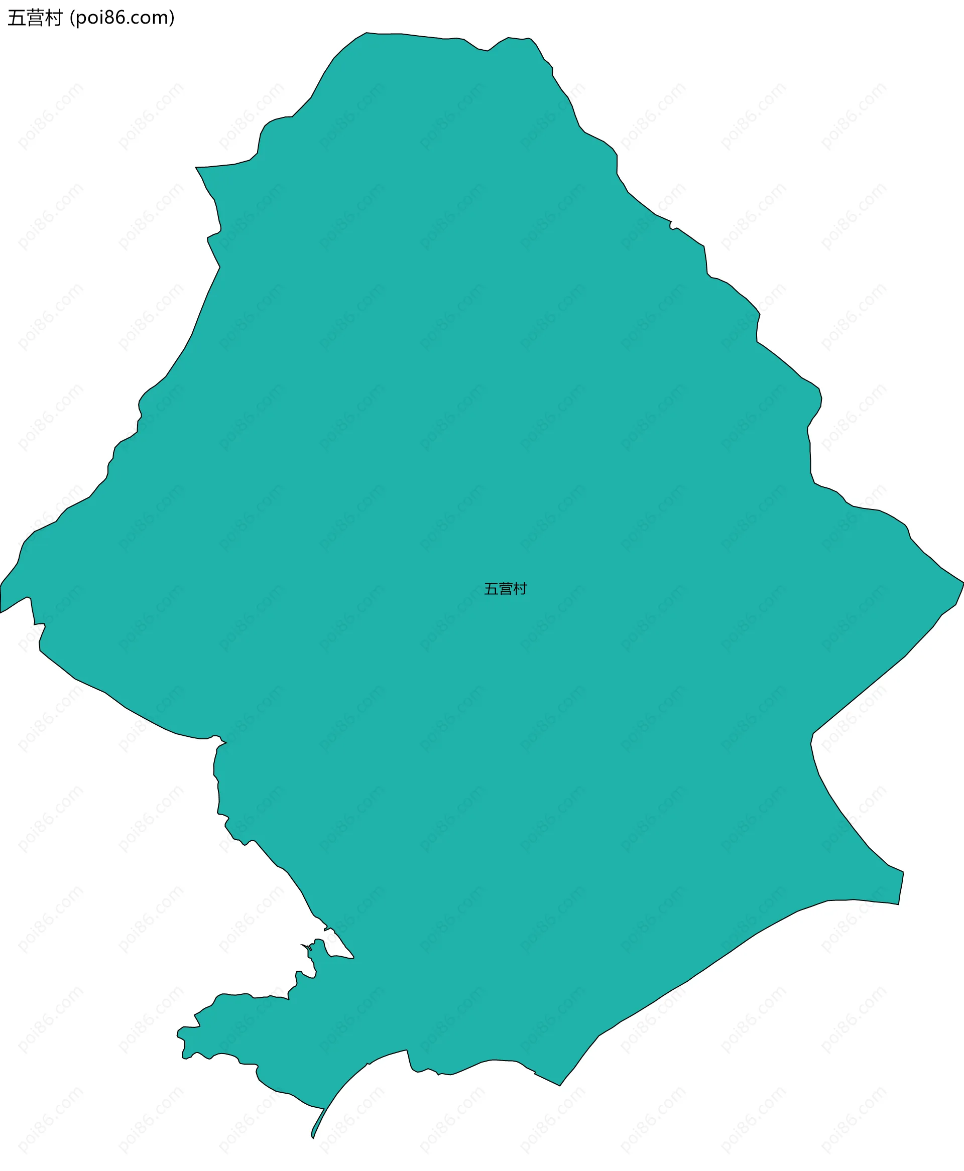 五营村边界地图