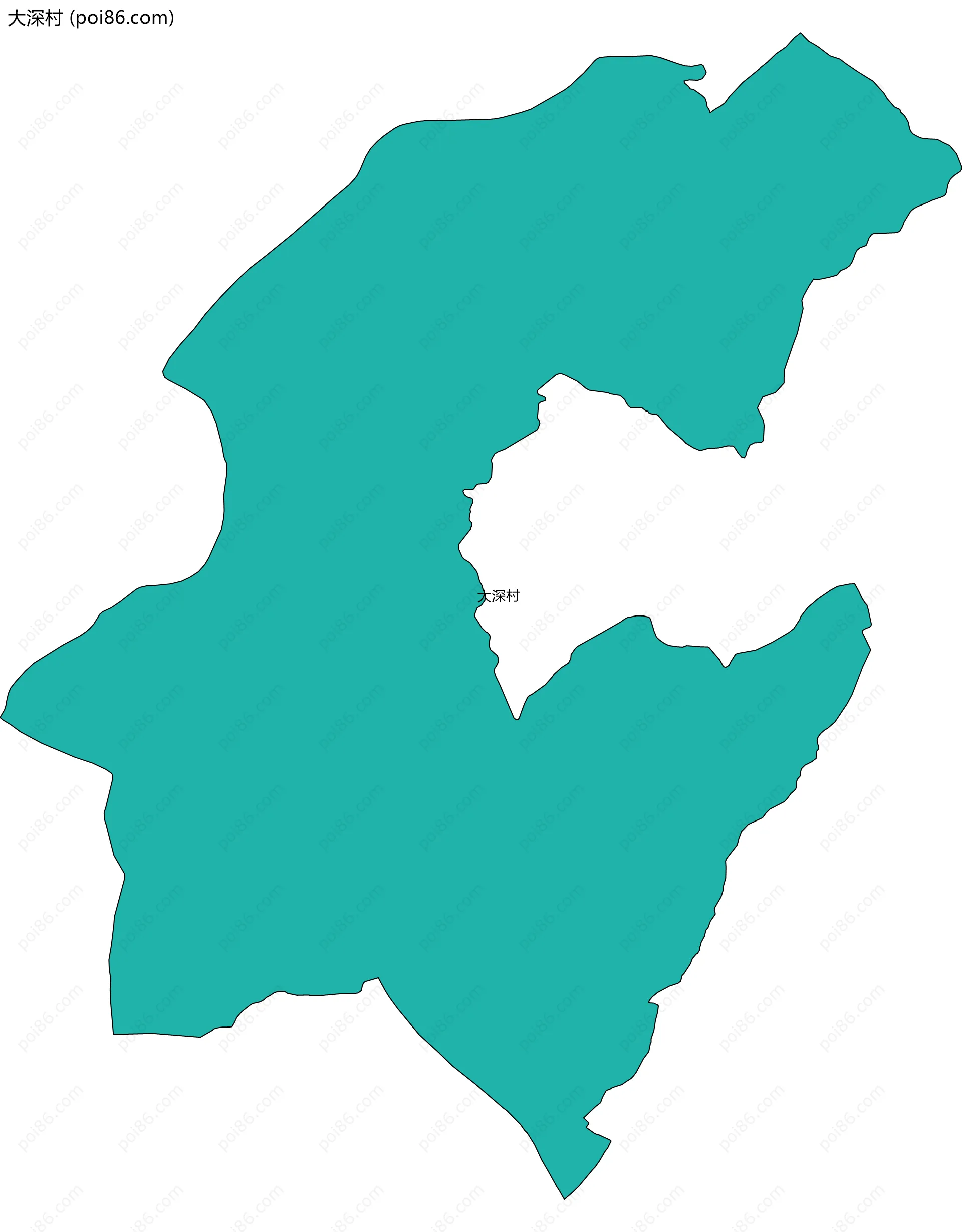 大深村边界地图