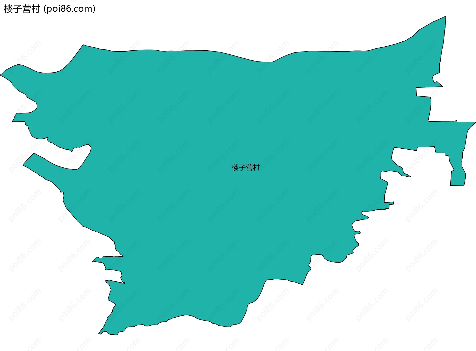 楼子营村边界地图