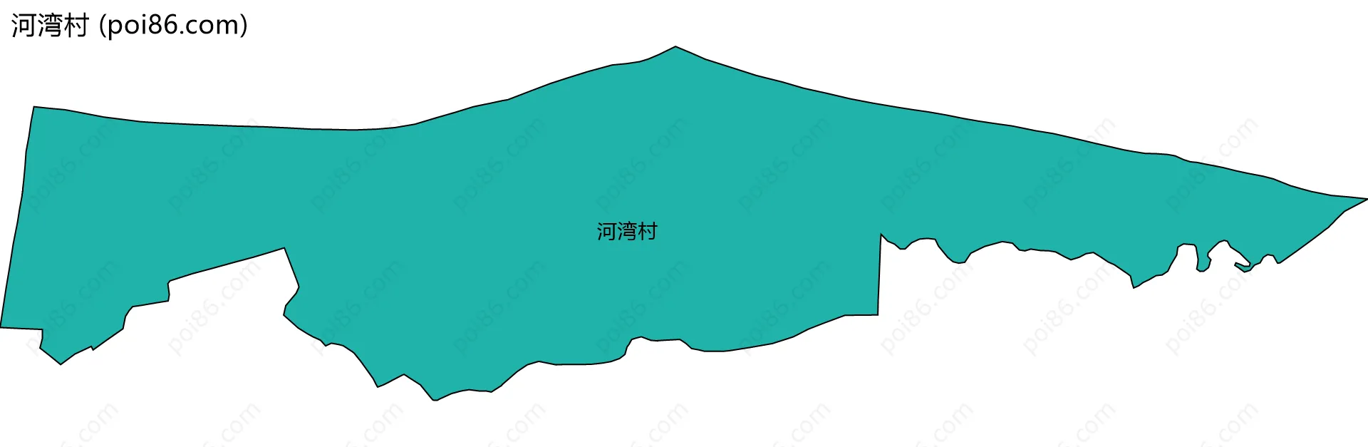 河湾村边界地图