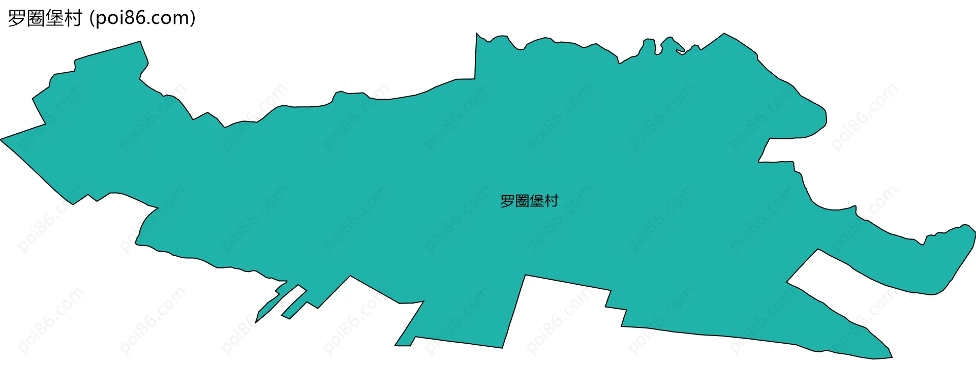 罗圈堡村边界地图