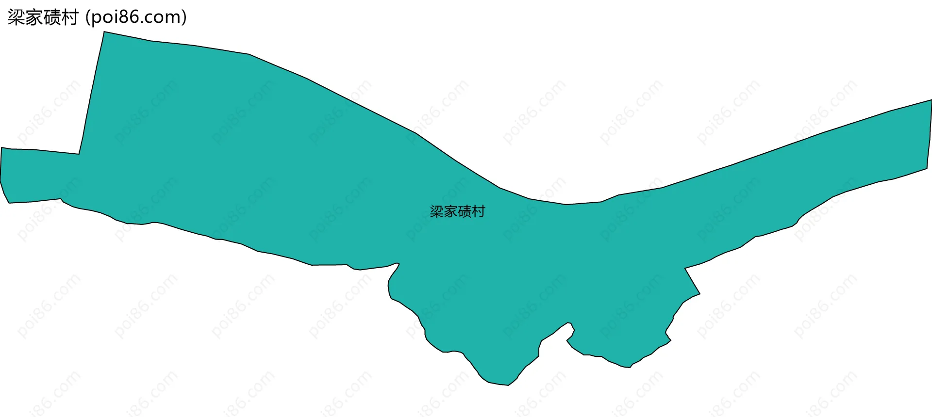 梁家碛村边界地图