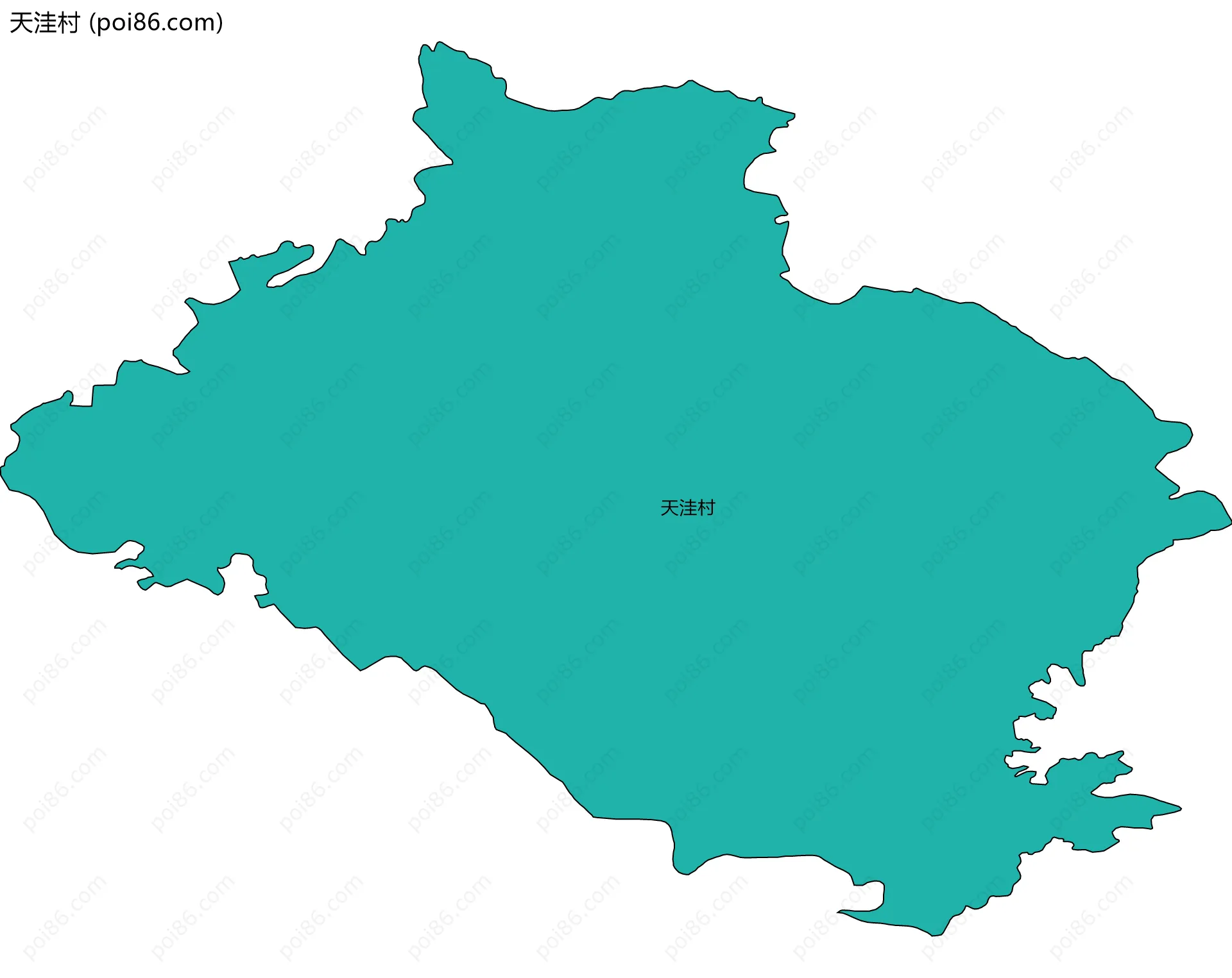 天洼村边界地图