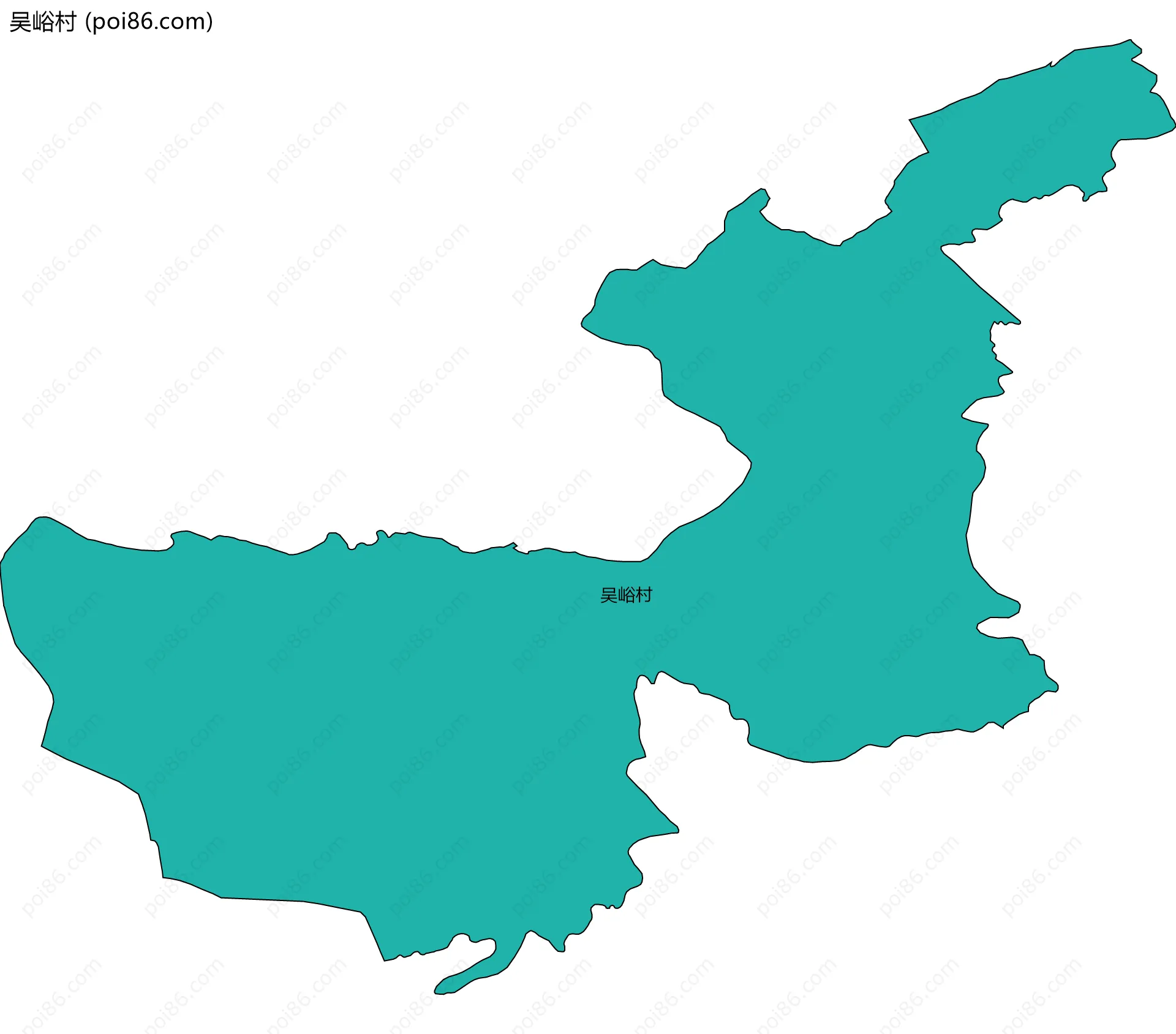 吴峪村边界地图