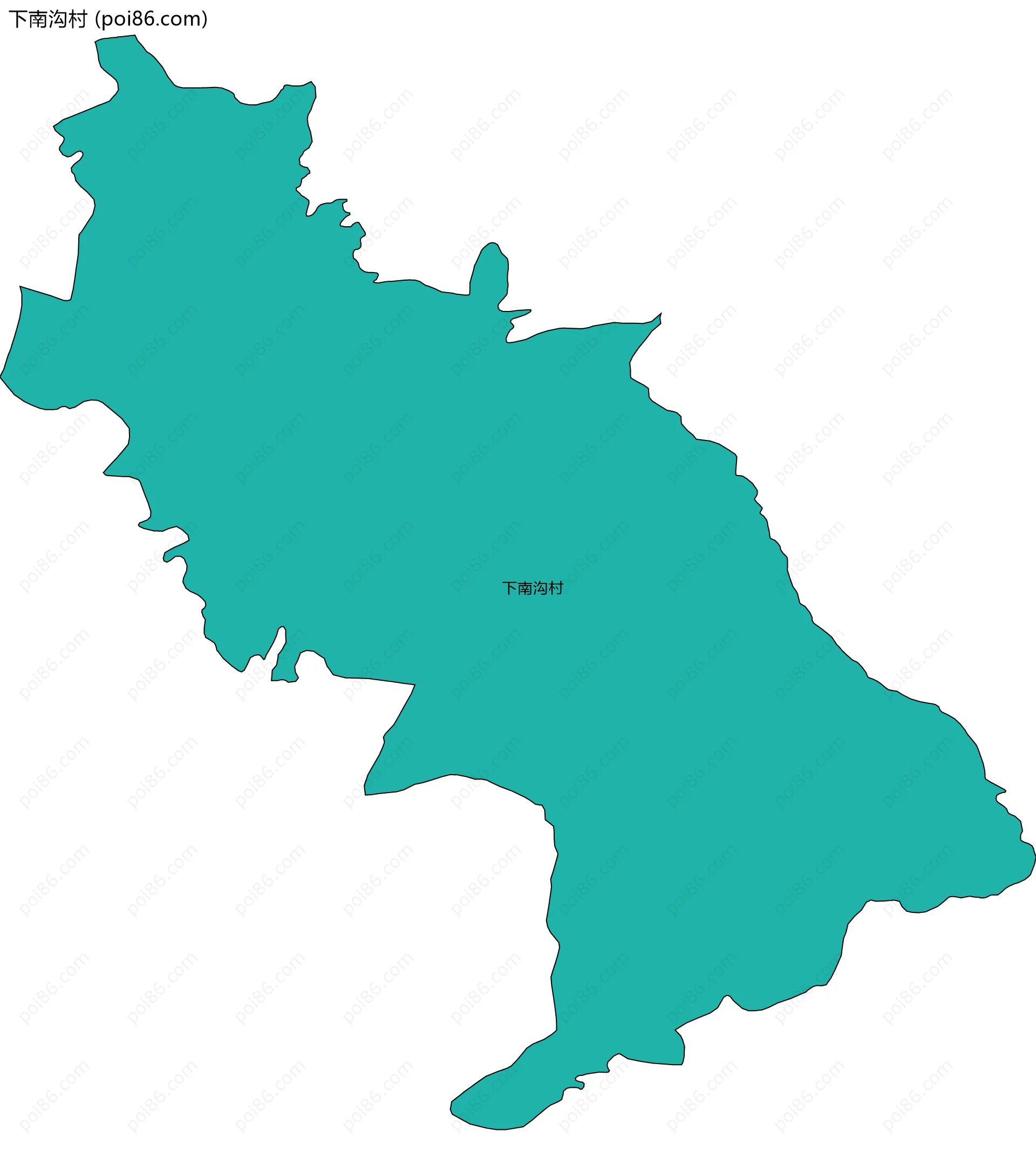 下南沟村边界地图