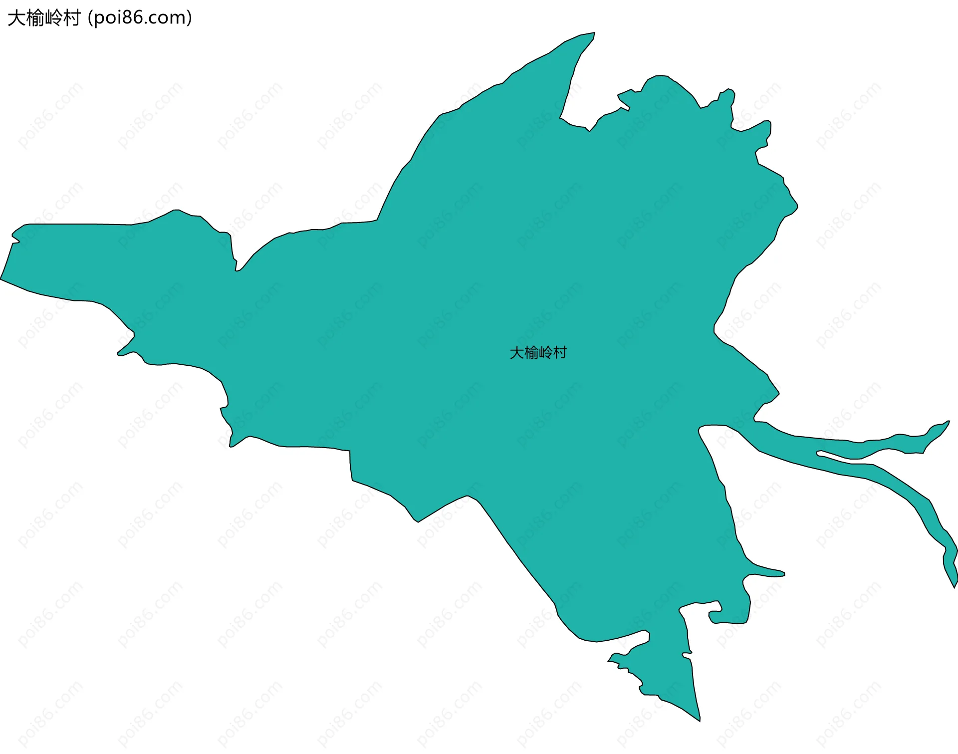 大榆岭村边界地图