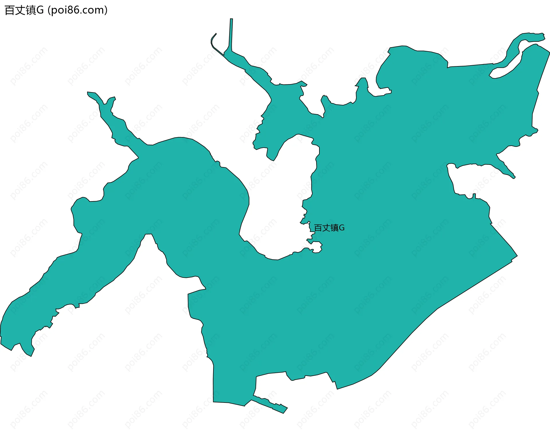 百丈镇G边界地图