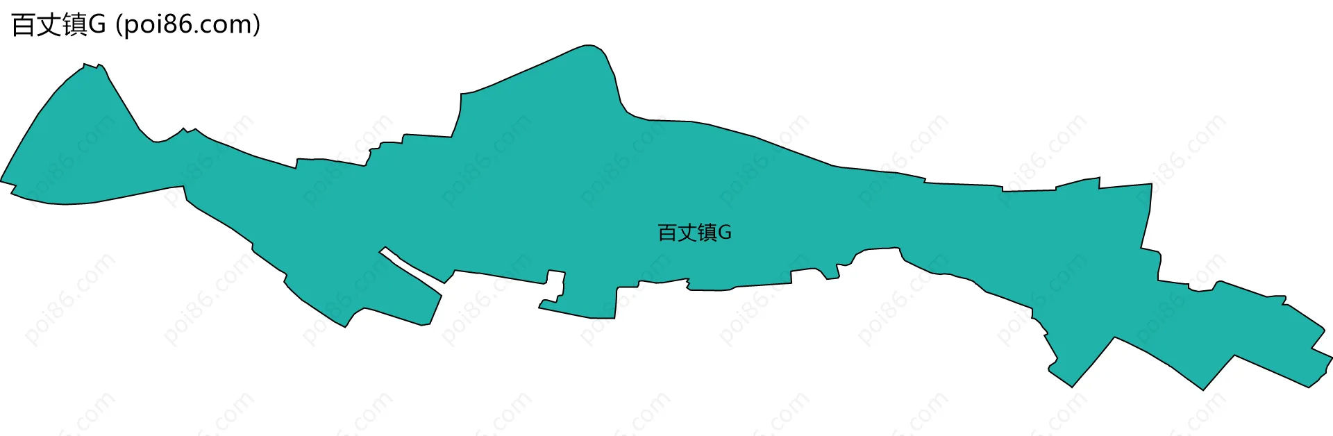 百丈镇G边界地图