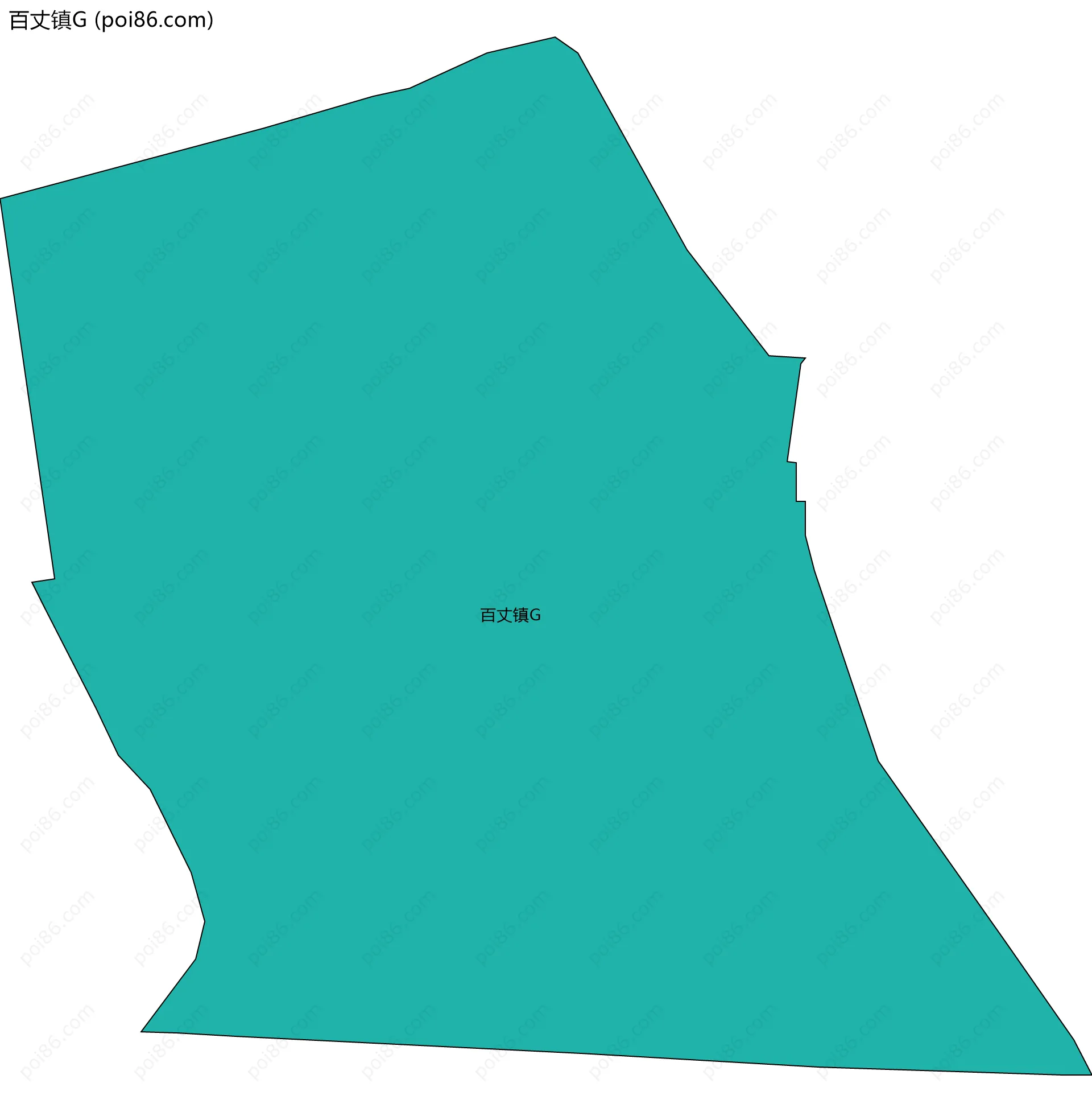 百丈镇G边界地图