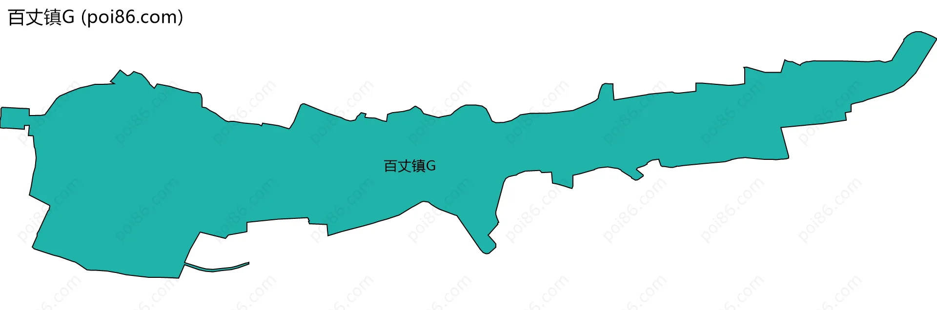 百丈镇G边界地图