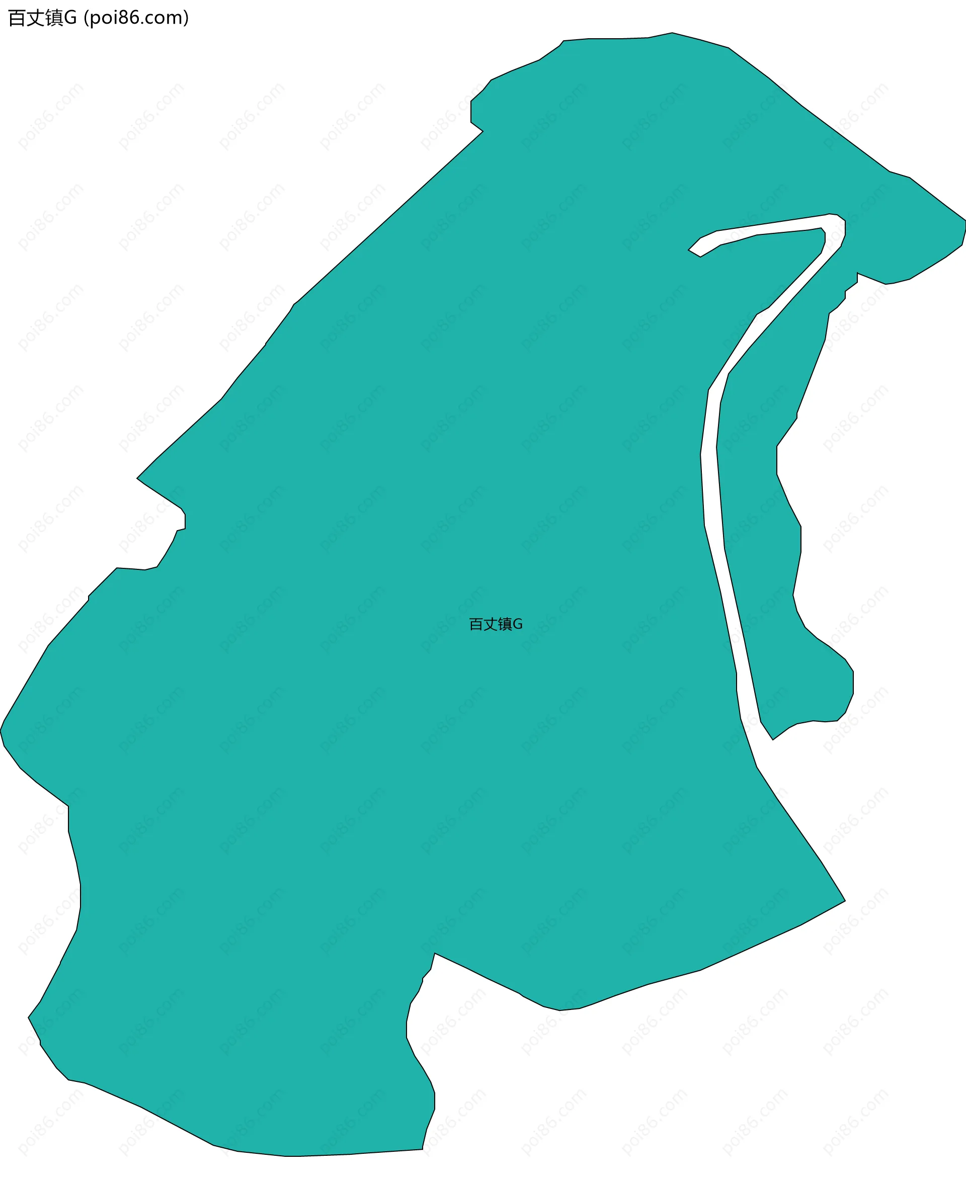 百丈镇G边界地图
