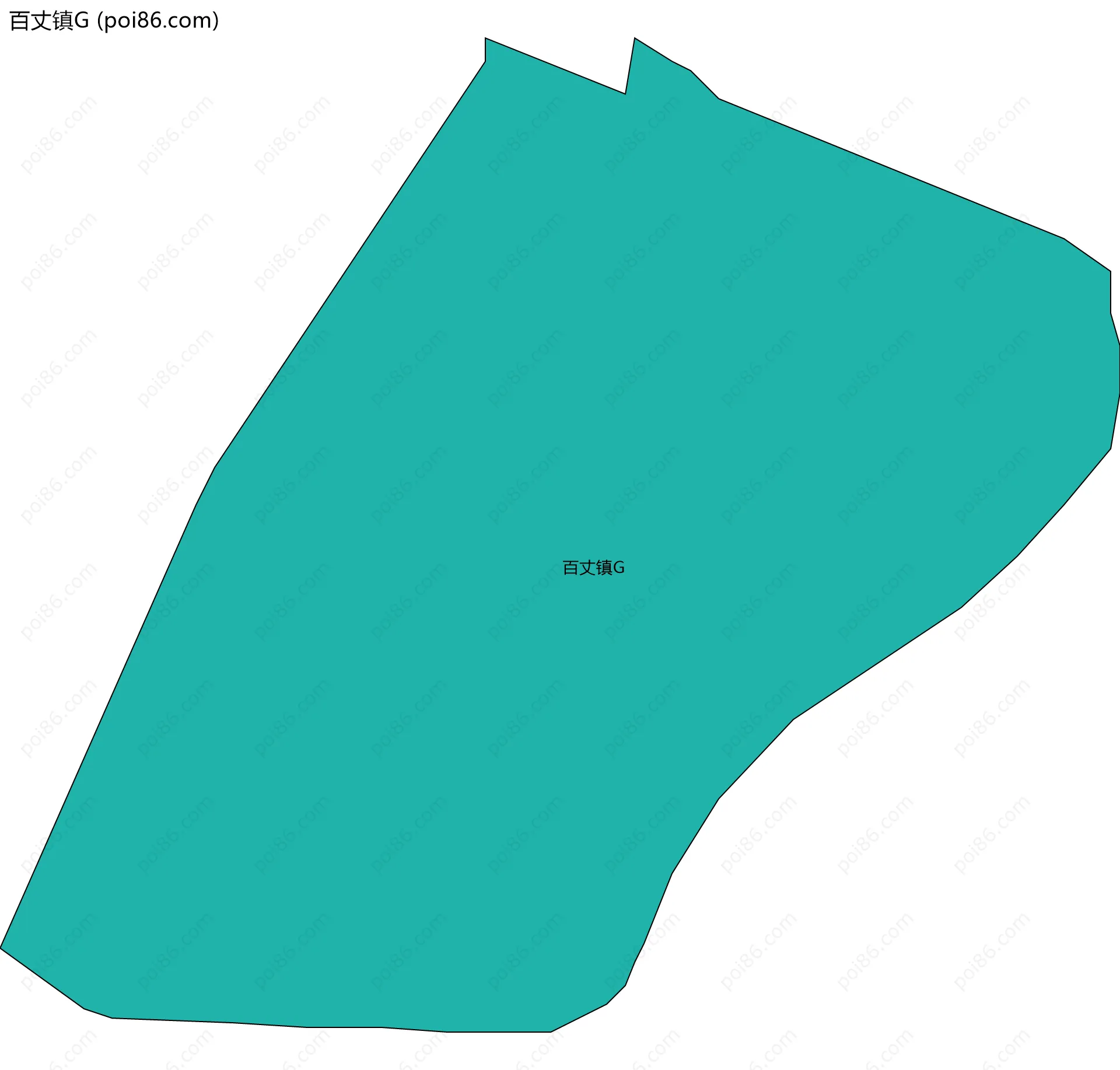 百丈镇G边界地图