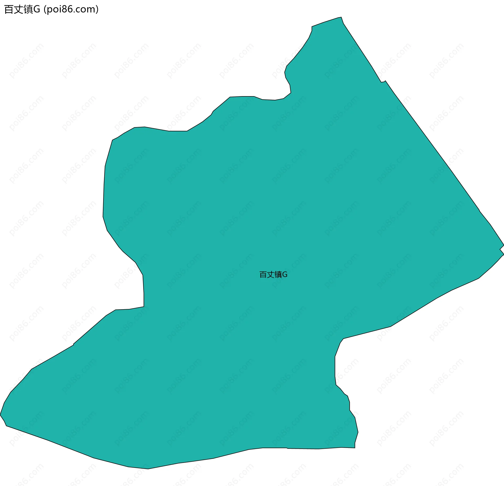 百丈镇G边界地图