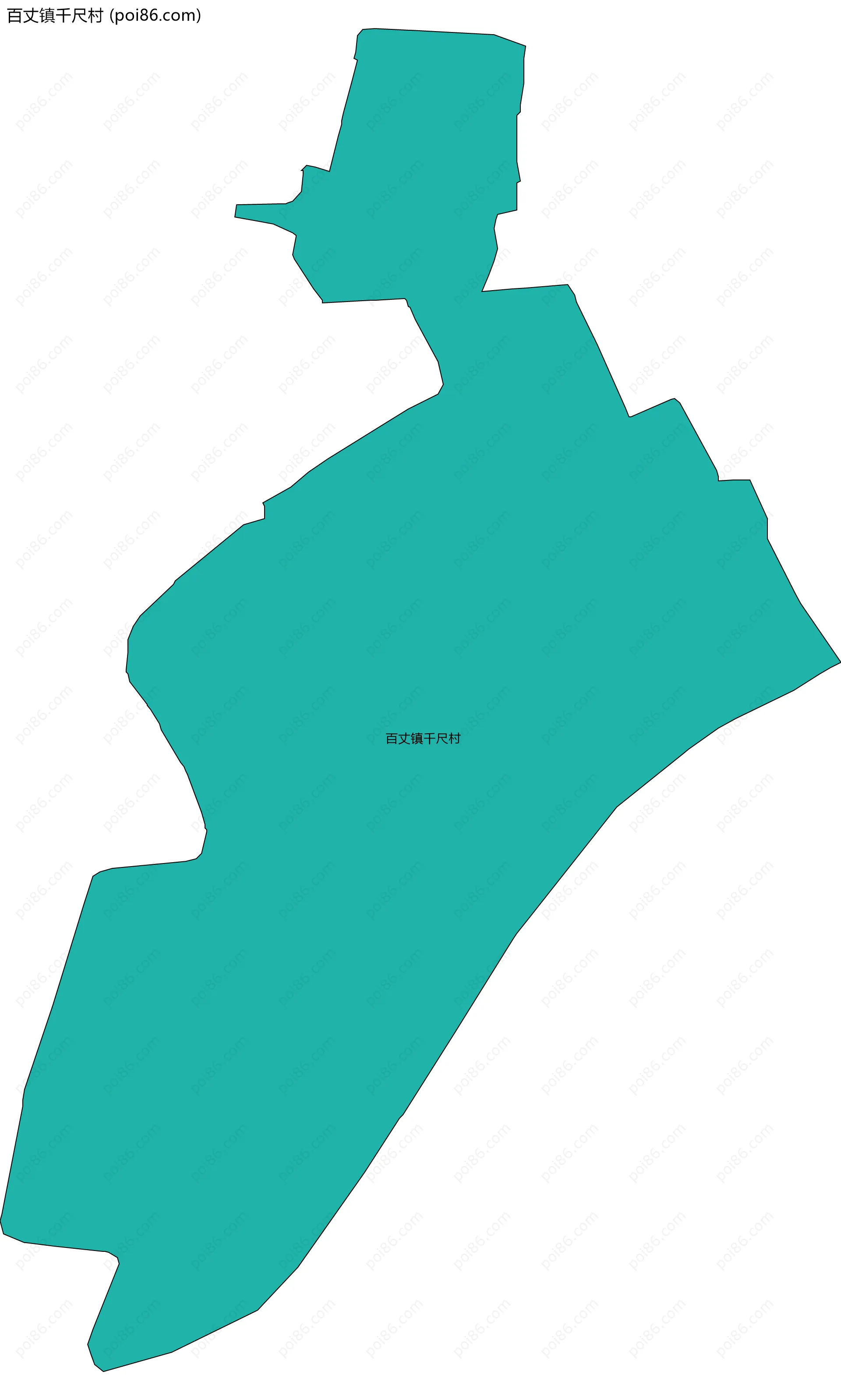 百丈镇千尺村边界地图