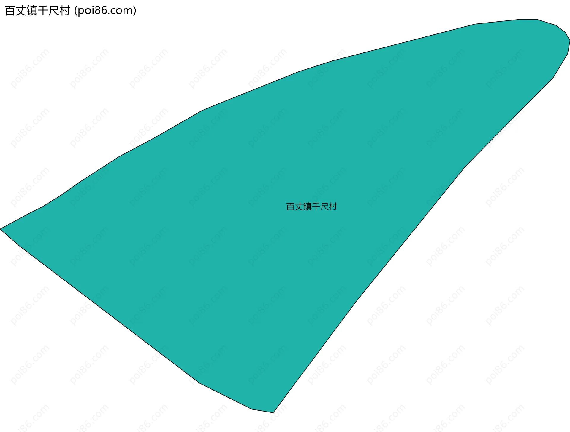 百丈镇千尺村边界地图