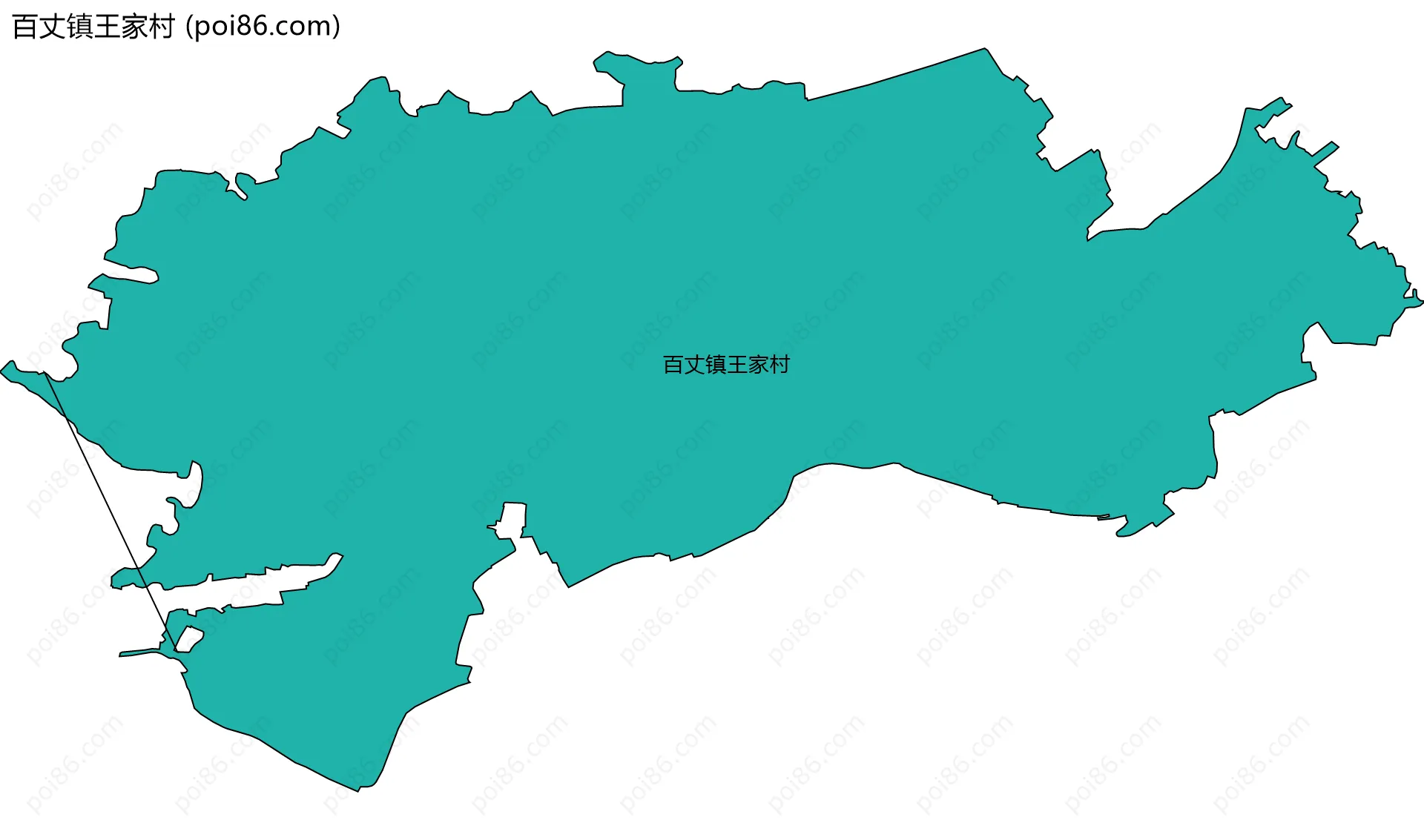 百丈镇王家村边界地图